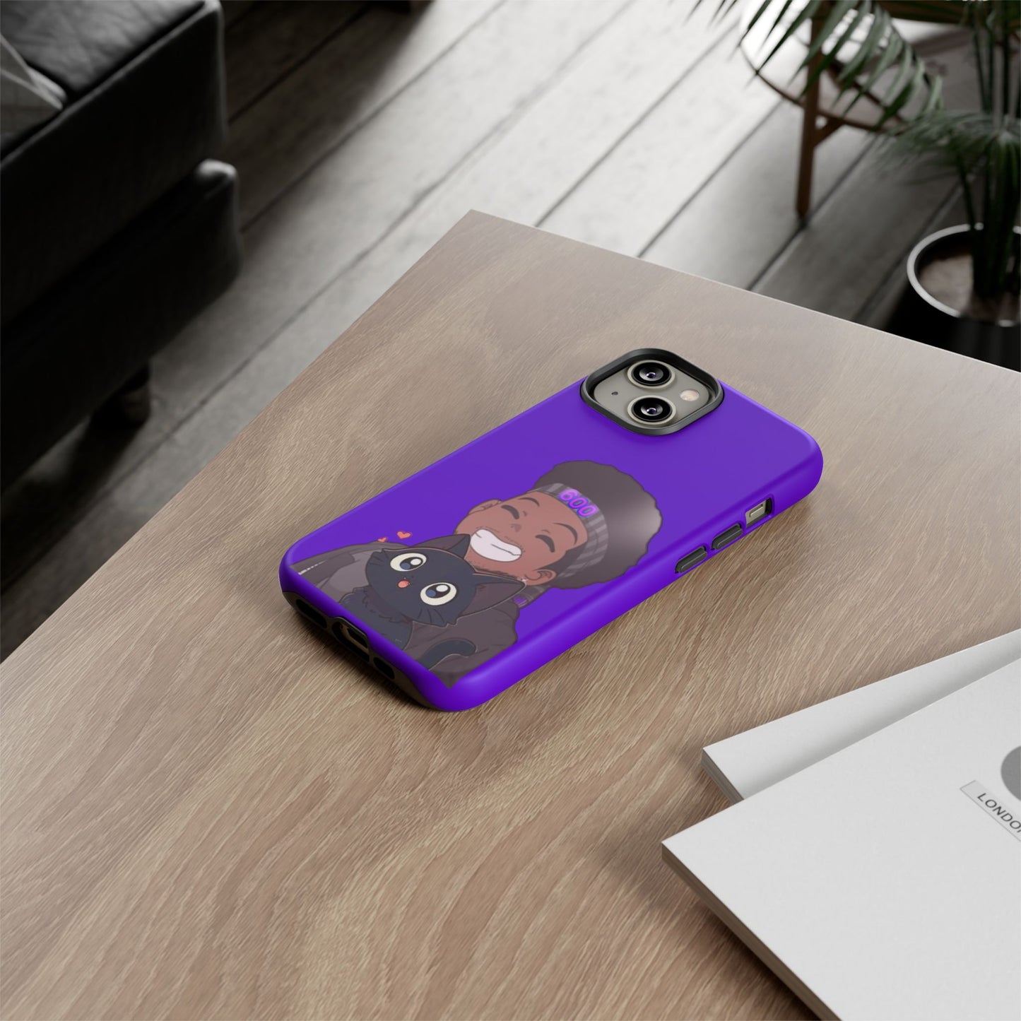 Black Cat Case (purple)