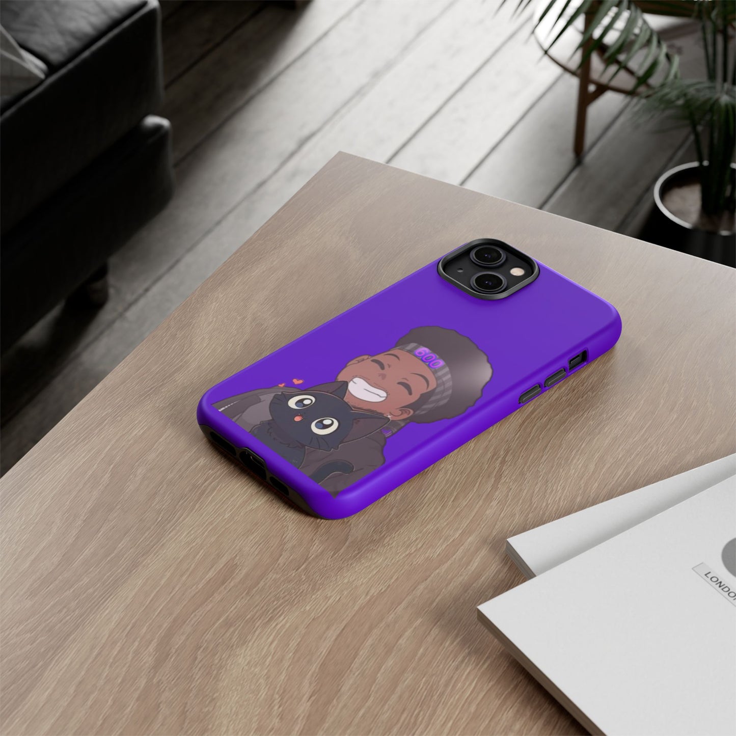Black Cat Case (purple)