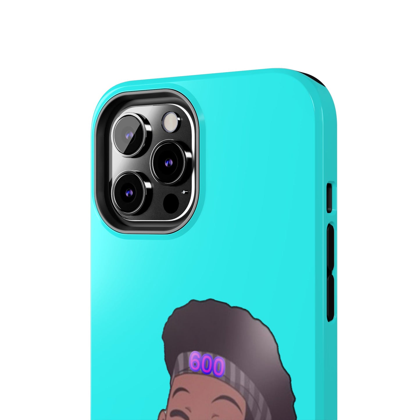 Black Cat Case (cyan)