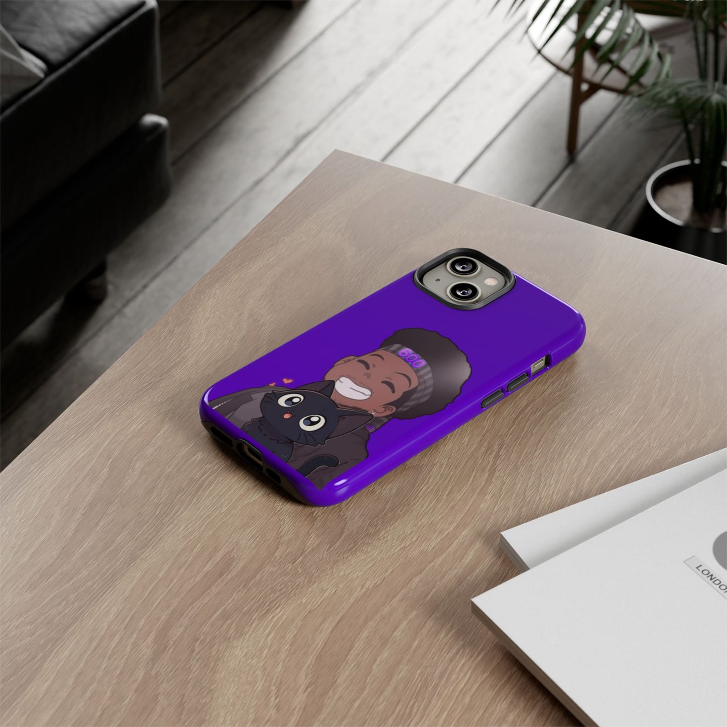 Black Cat Case (purple)