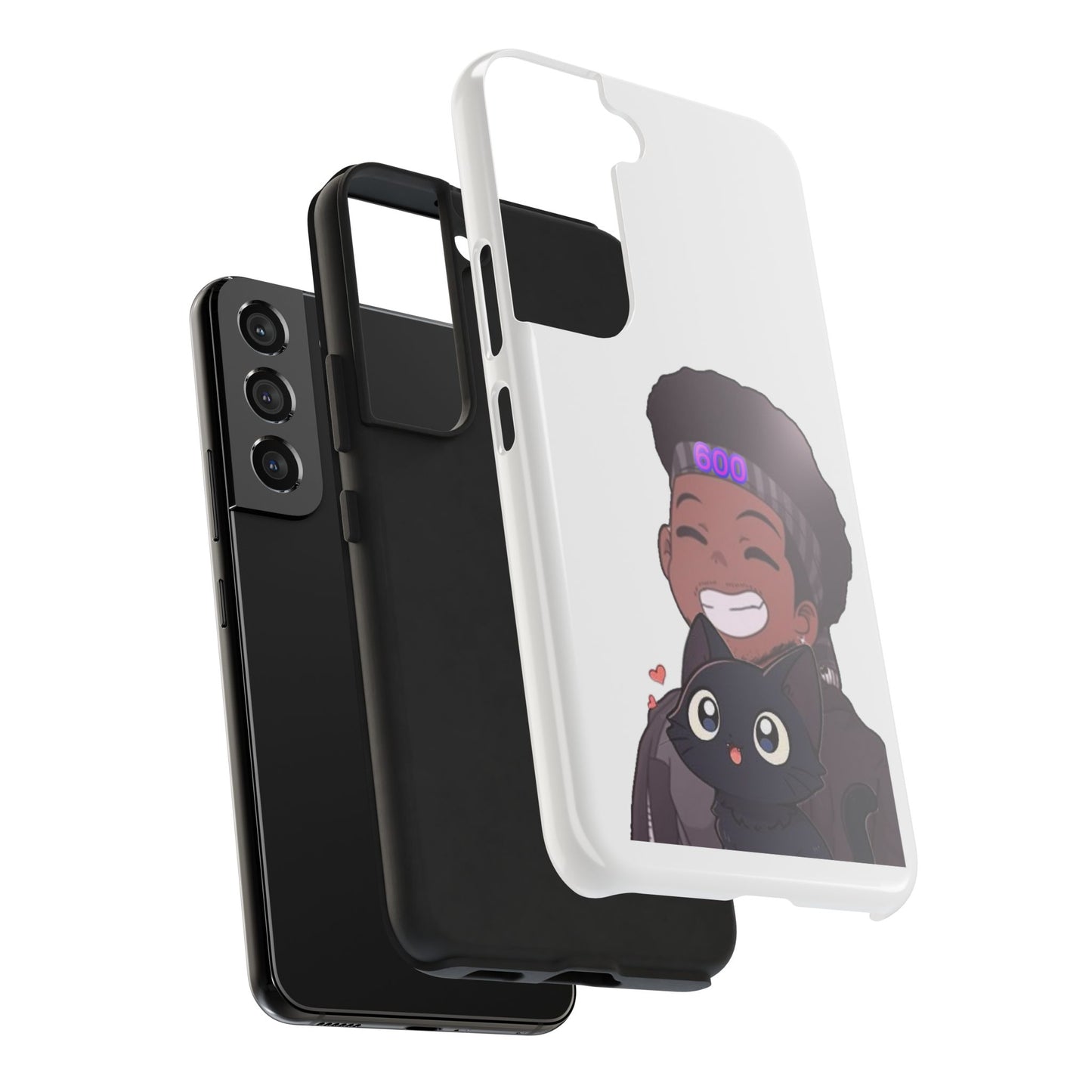 Black Cat Case (white)