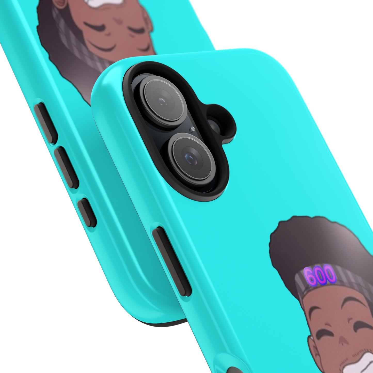 Black Cat Case (cyan)