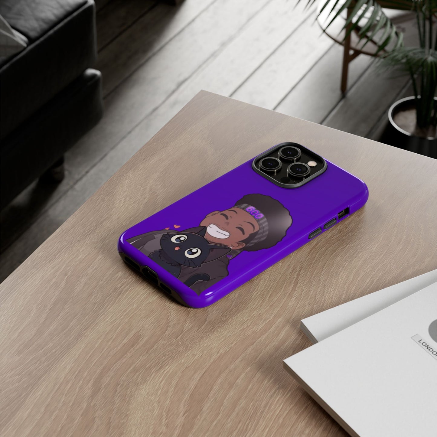 Black Cat Case (purple)