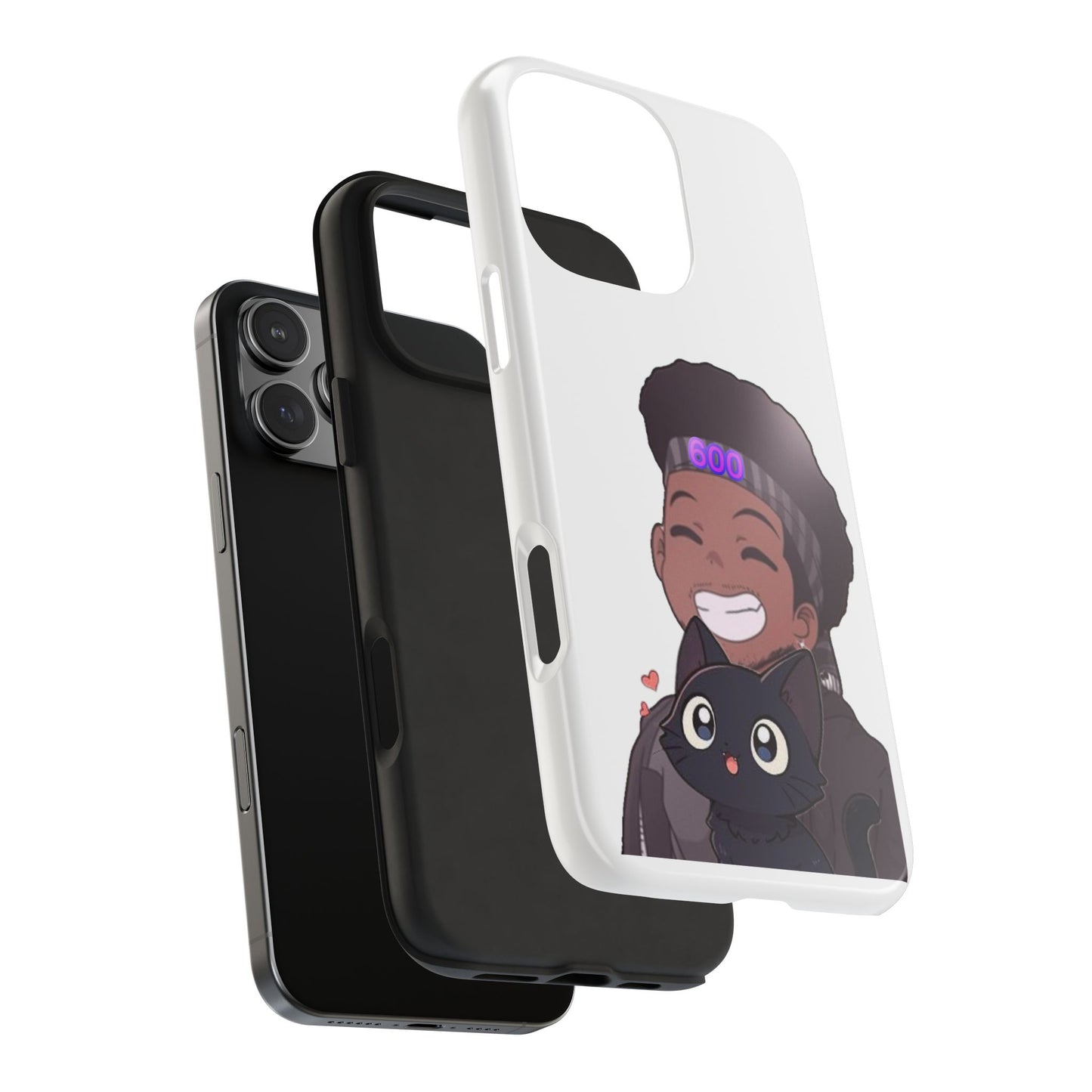 Black Cat Case (white)