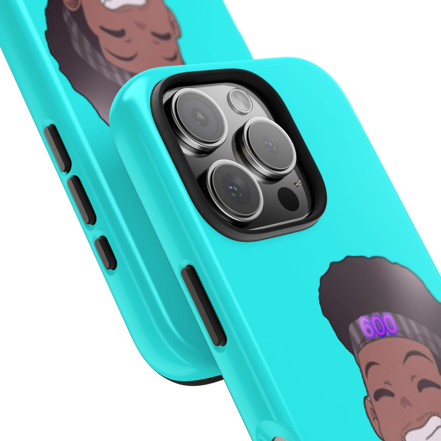 Black Cat Case (cyan)