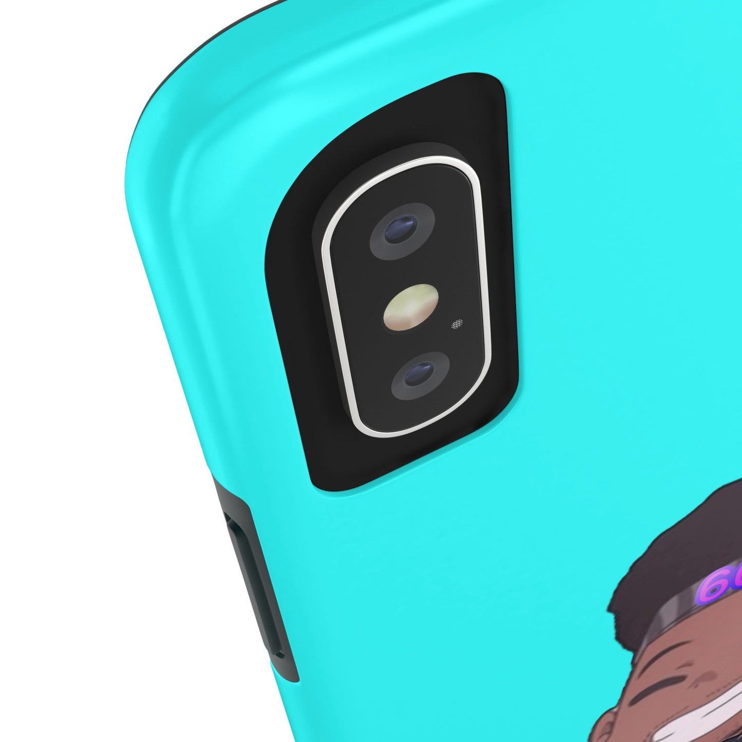 Black Cat Case (cyan)