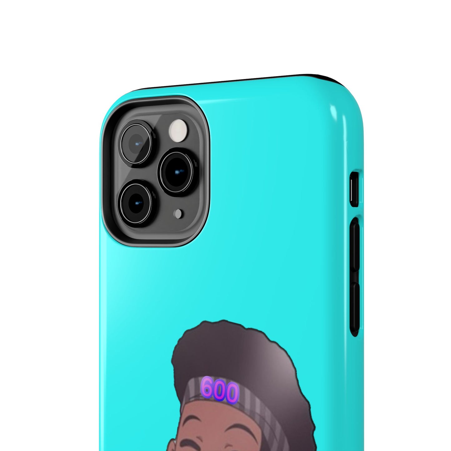 Black Cat Case (cyan)