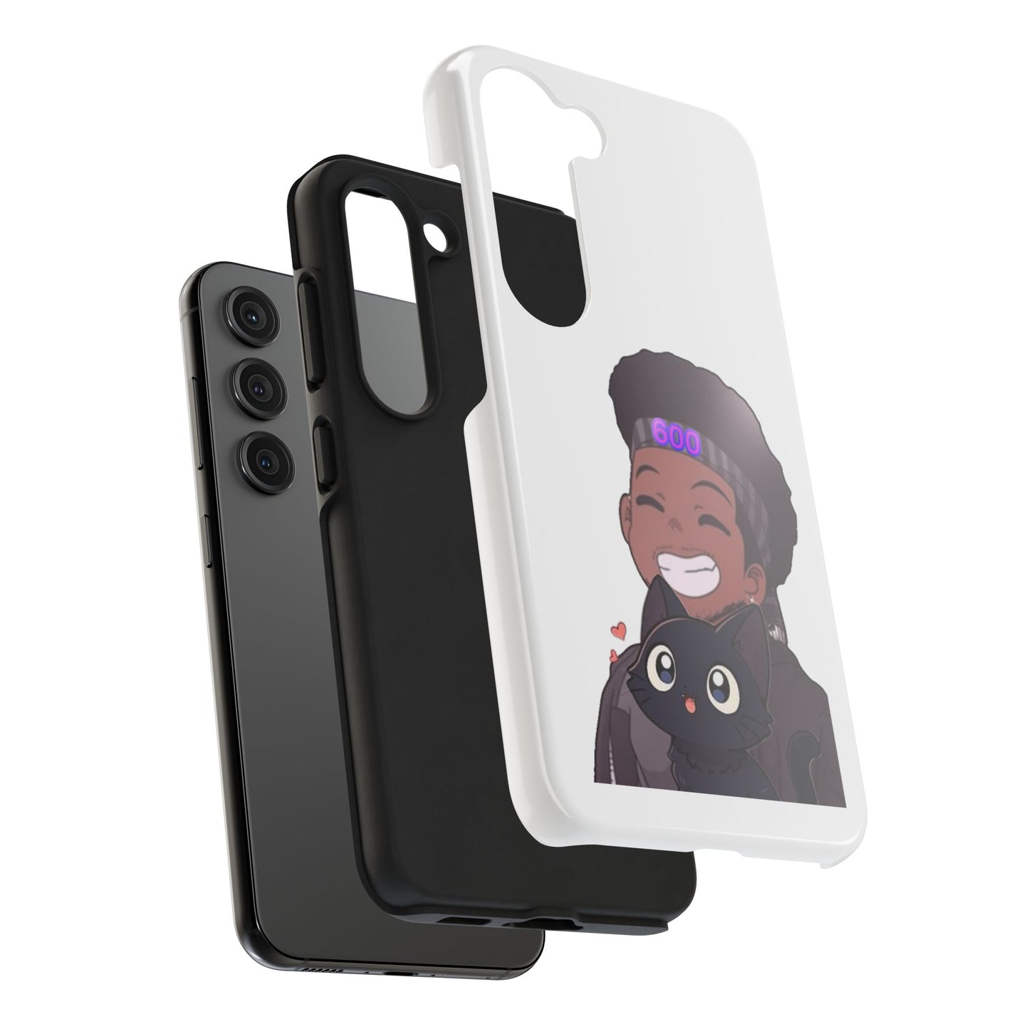 Black Cat Case (white)