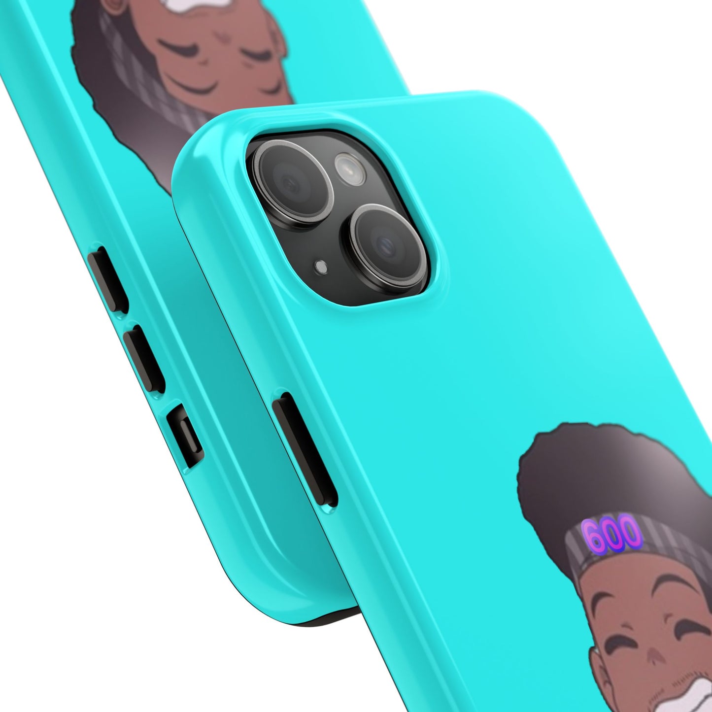 Black Cat Case (cyan)