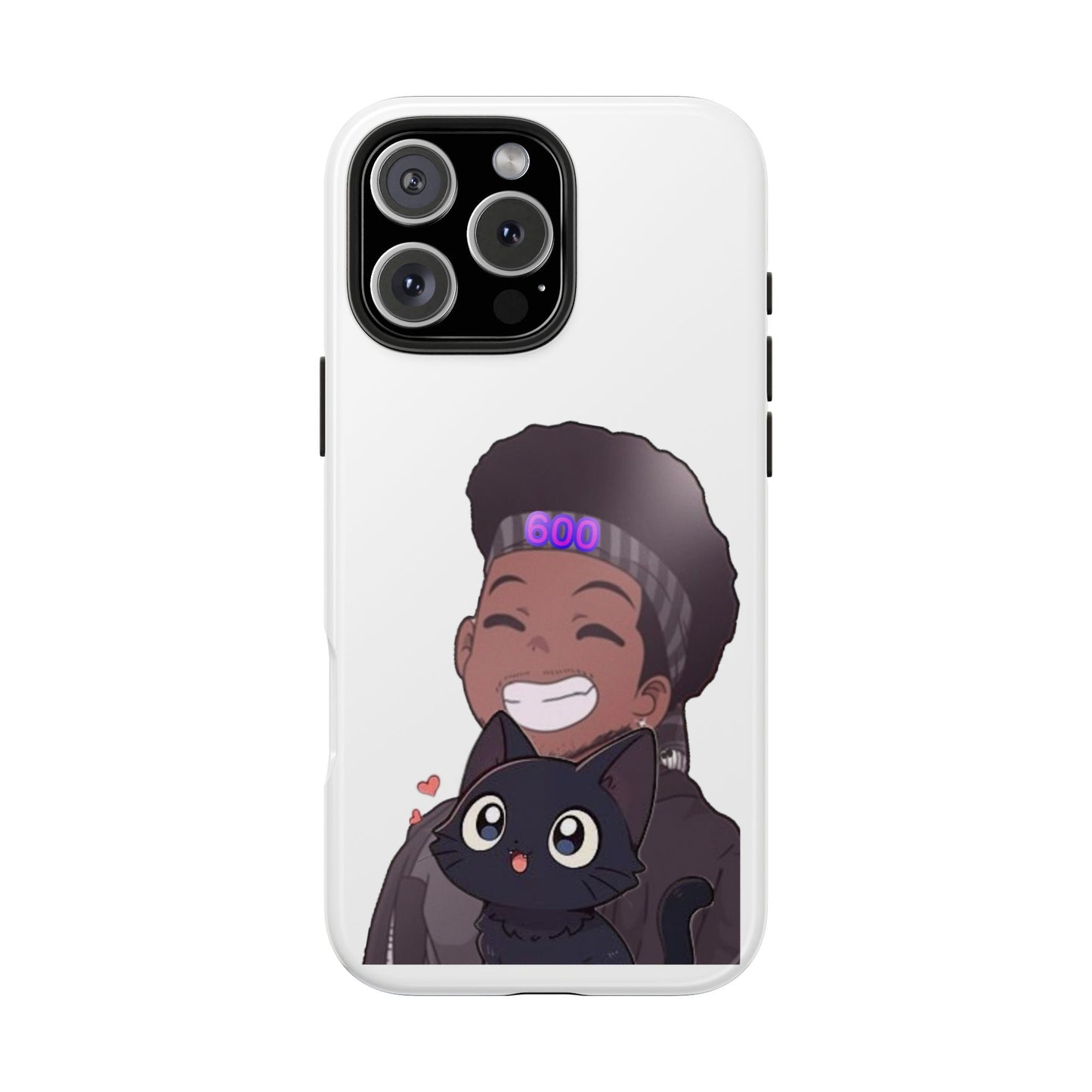 Black Cat Case (white)