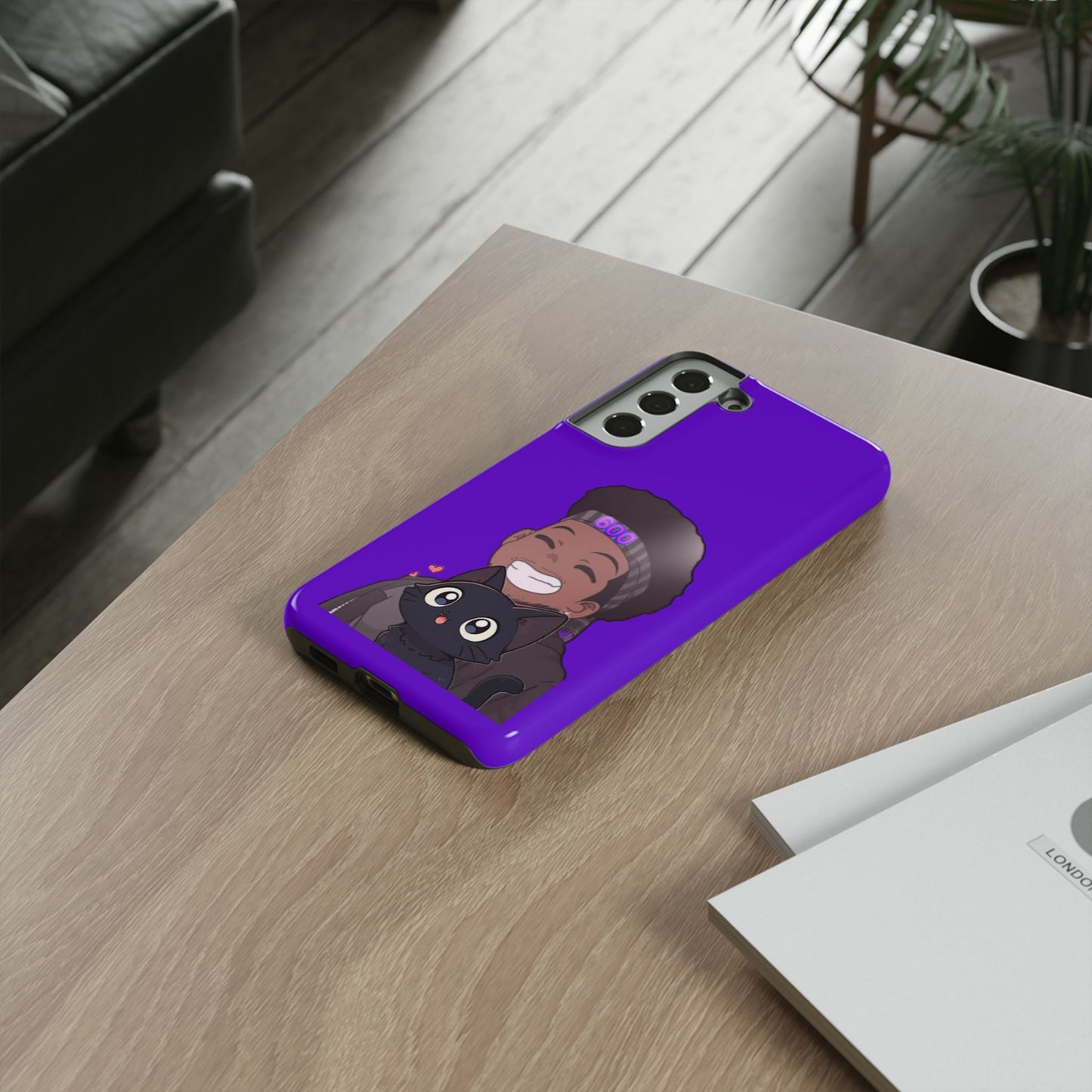 Black Cat Case (purple)