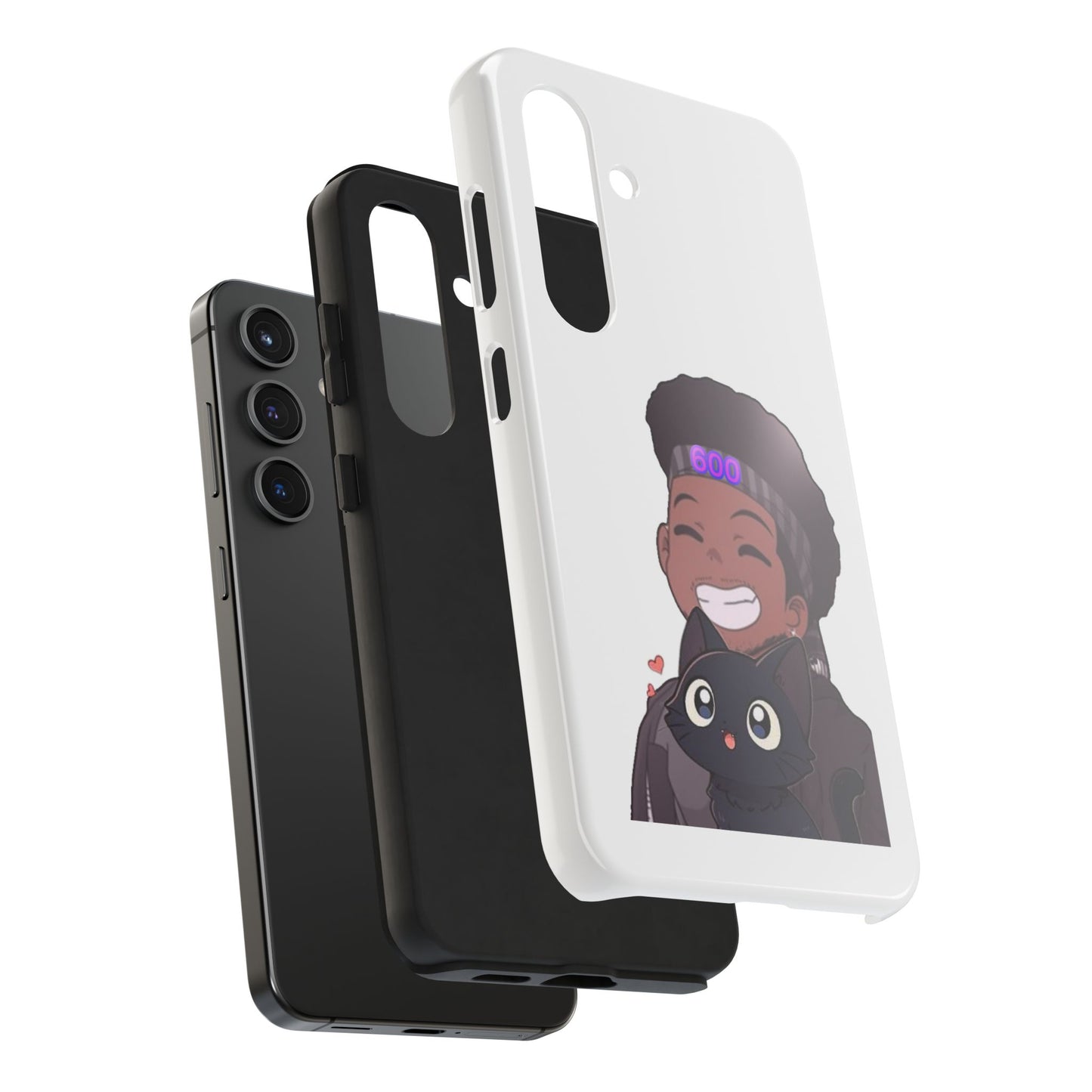Black Cat Case (white)