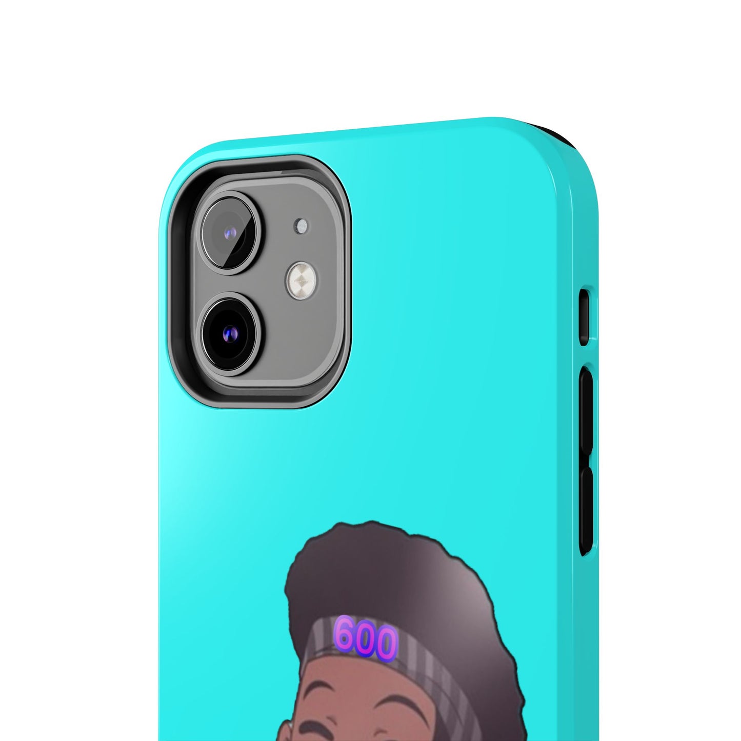Black Cat Case (cyan)