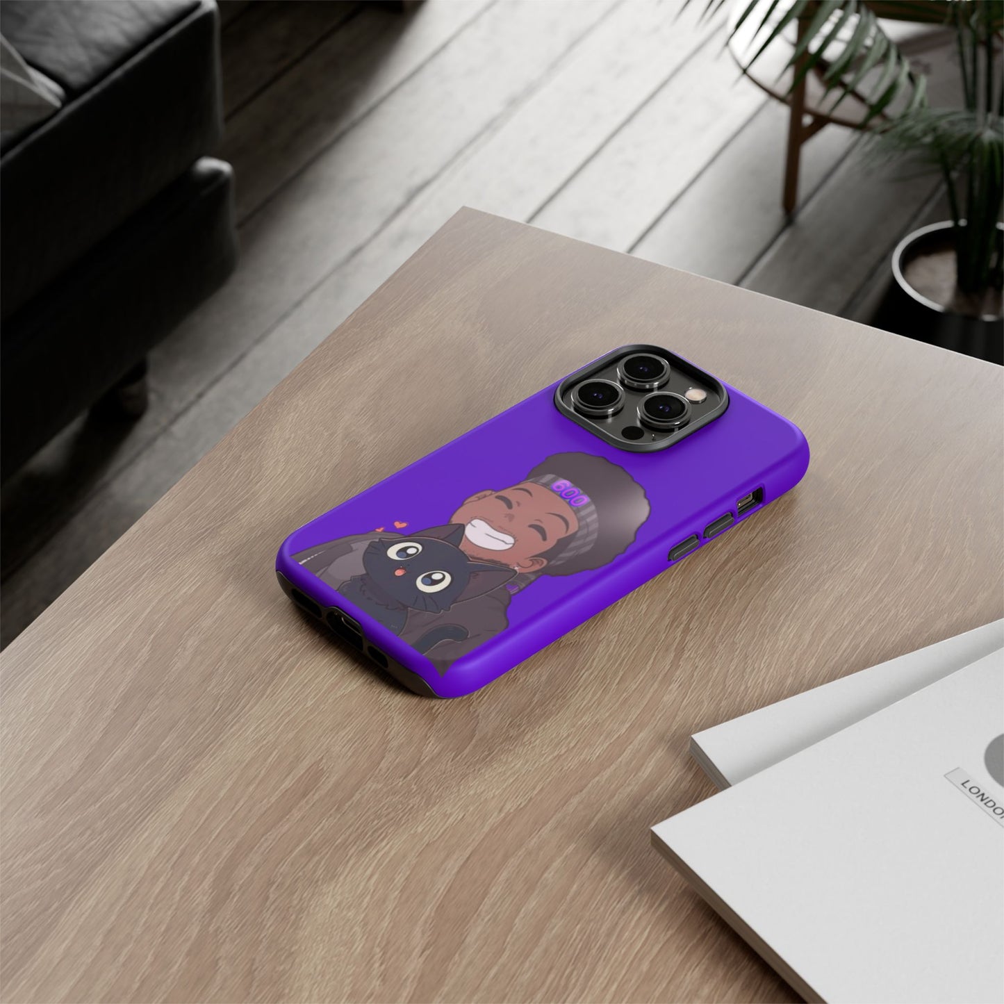 Black Cat Case (purple)