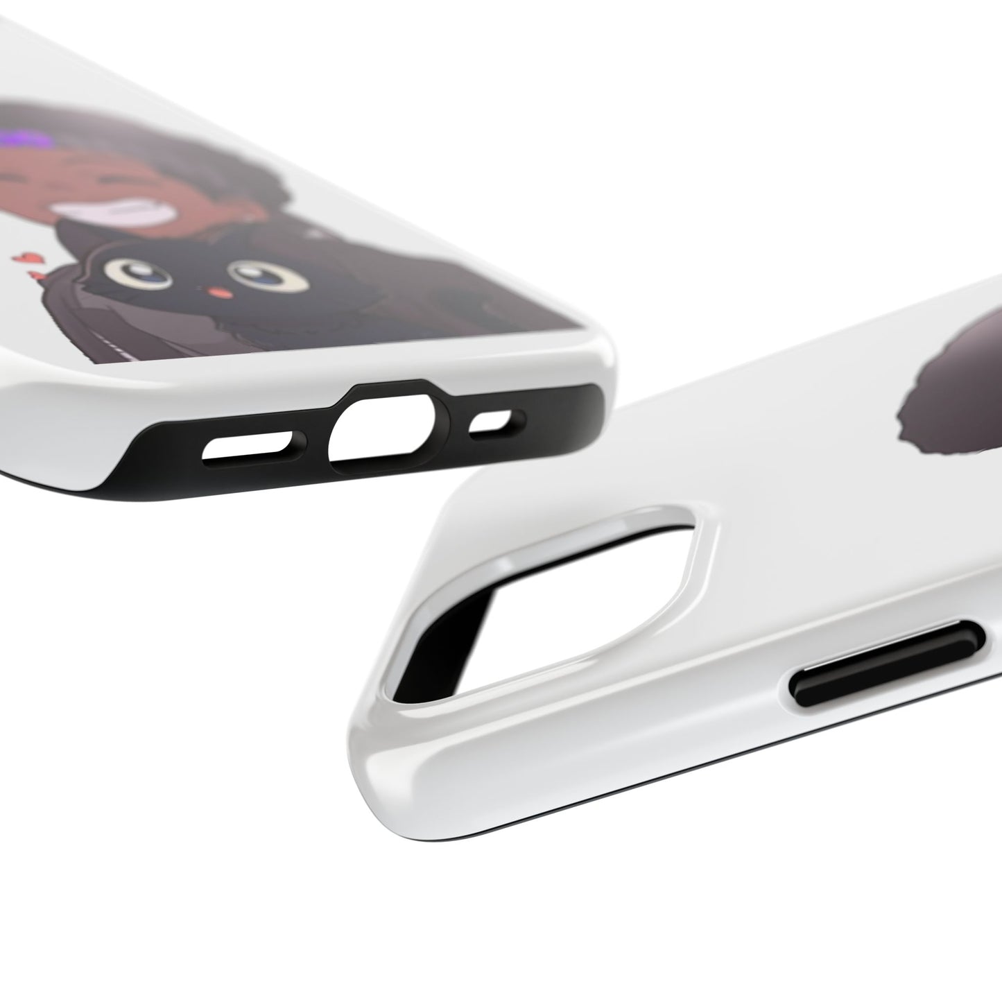 Black Cat Case (white)