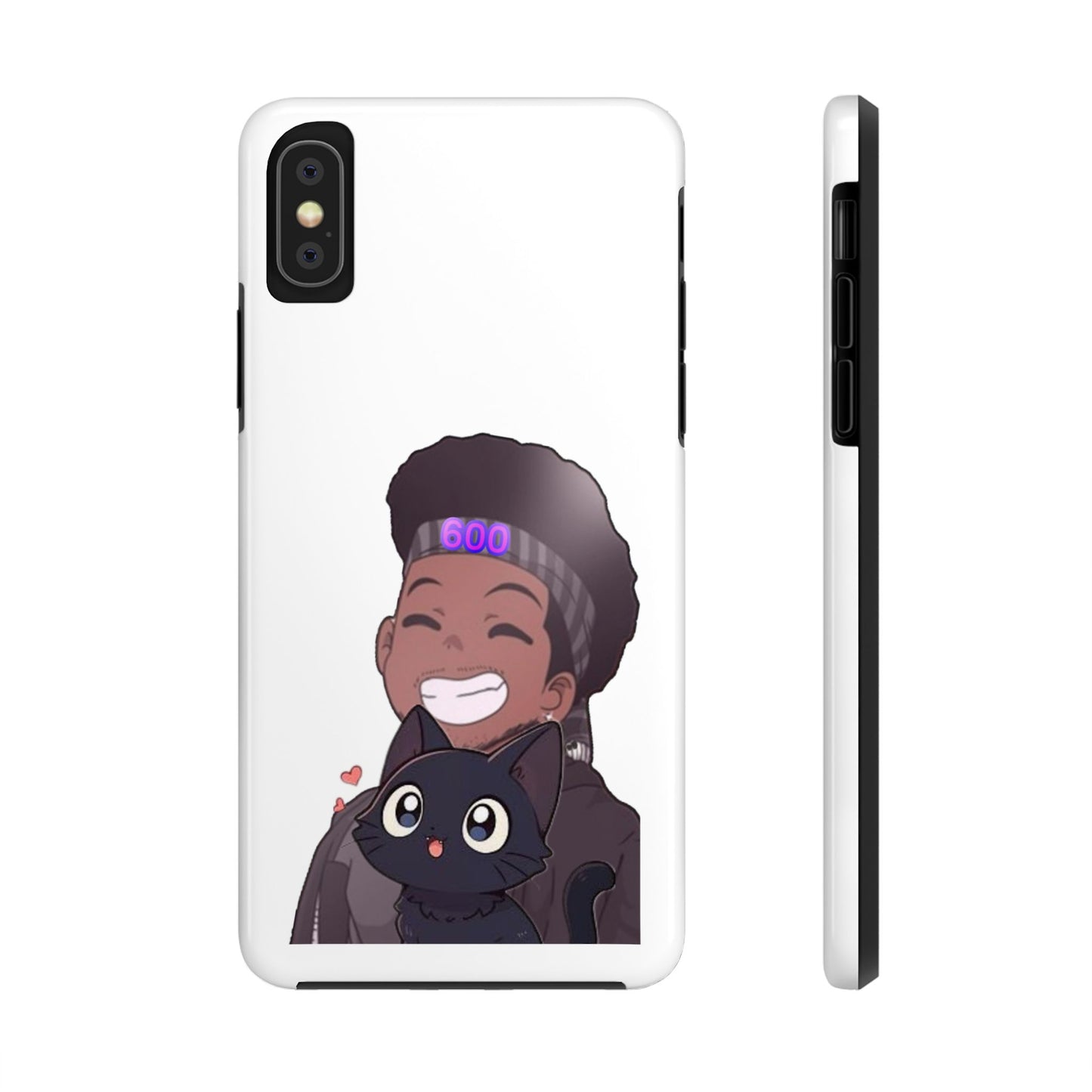 Black Cat Case (white)