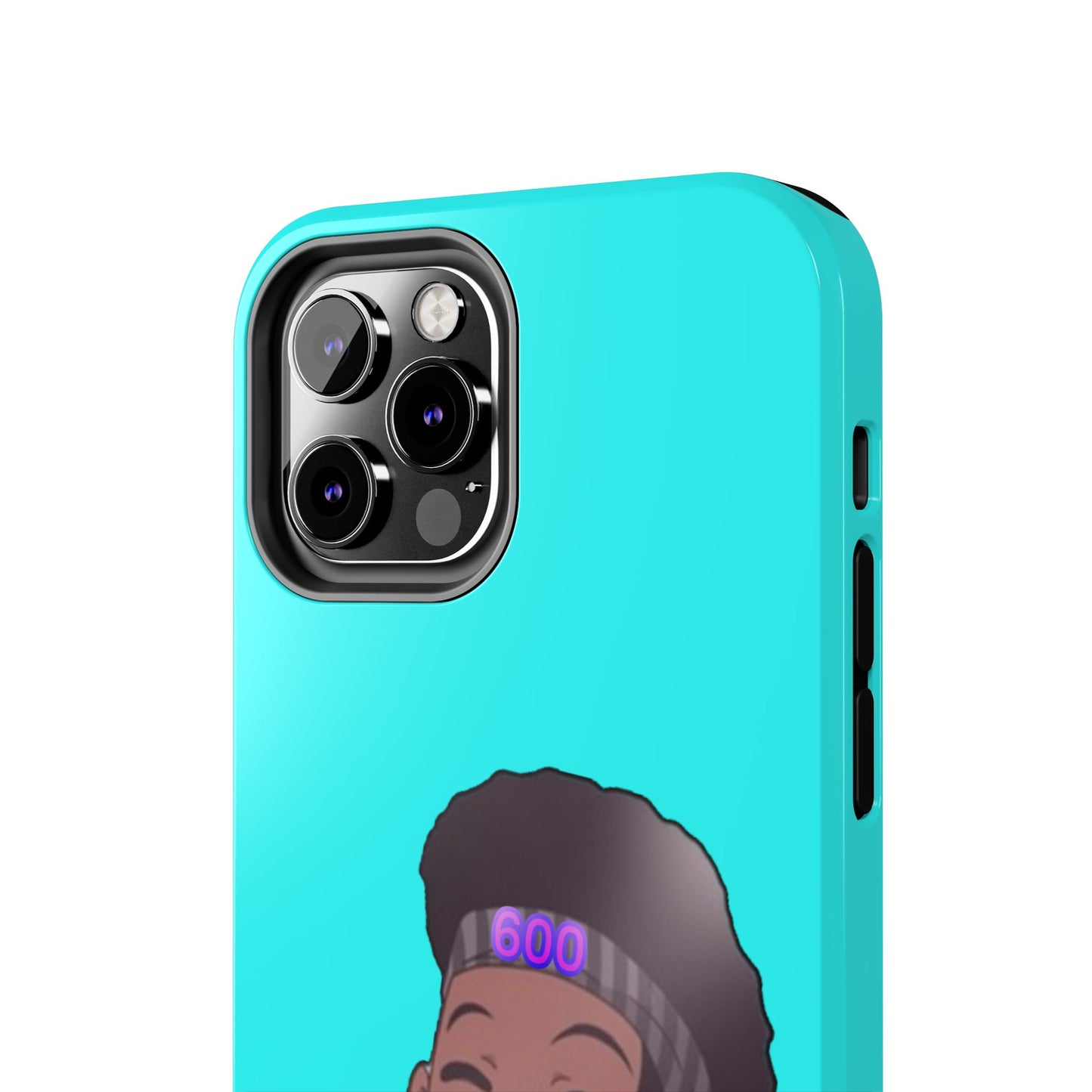Black Cat Case (cyan)