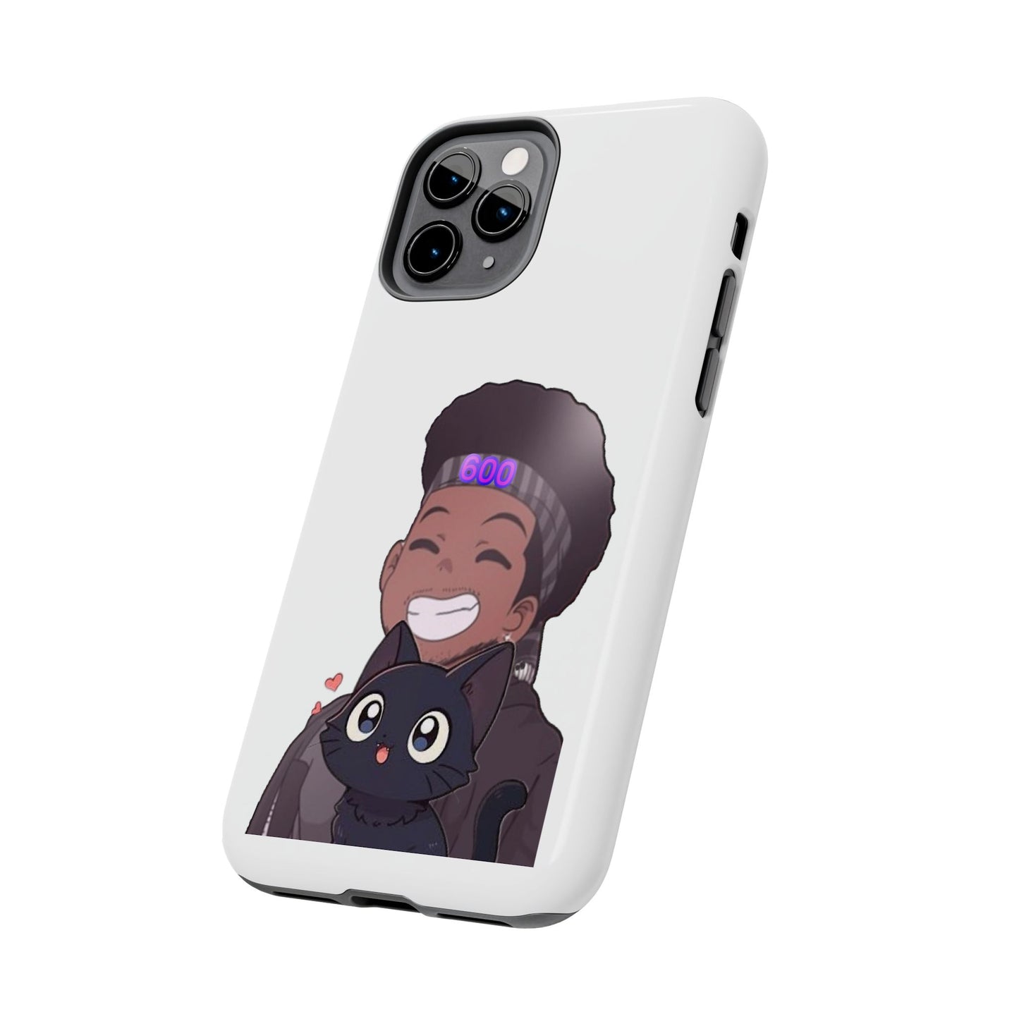 Black Cat Case (white)