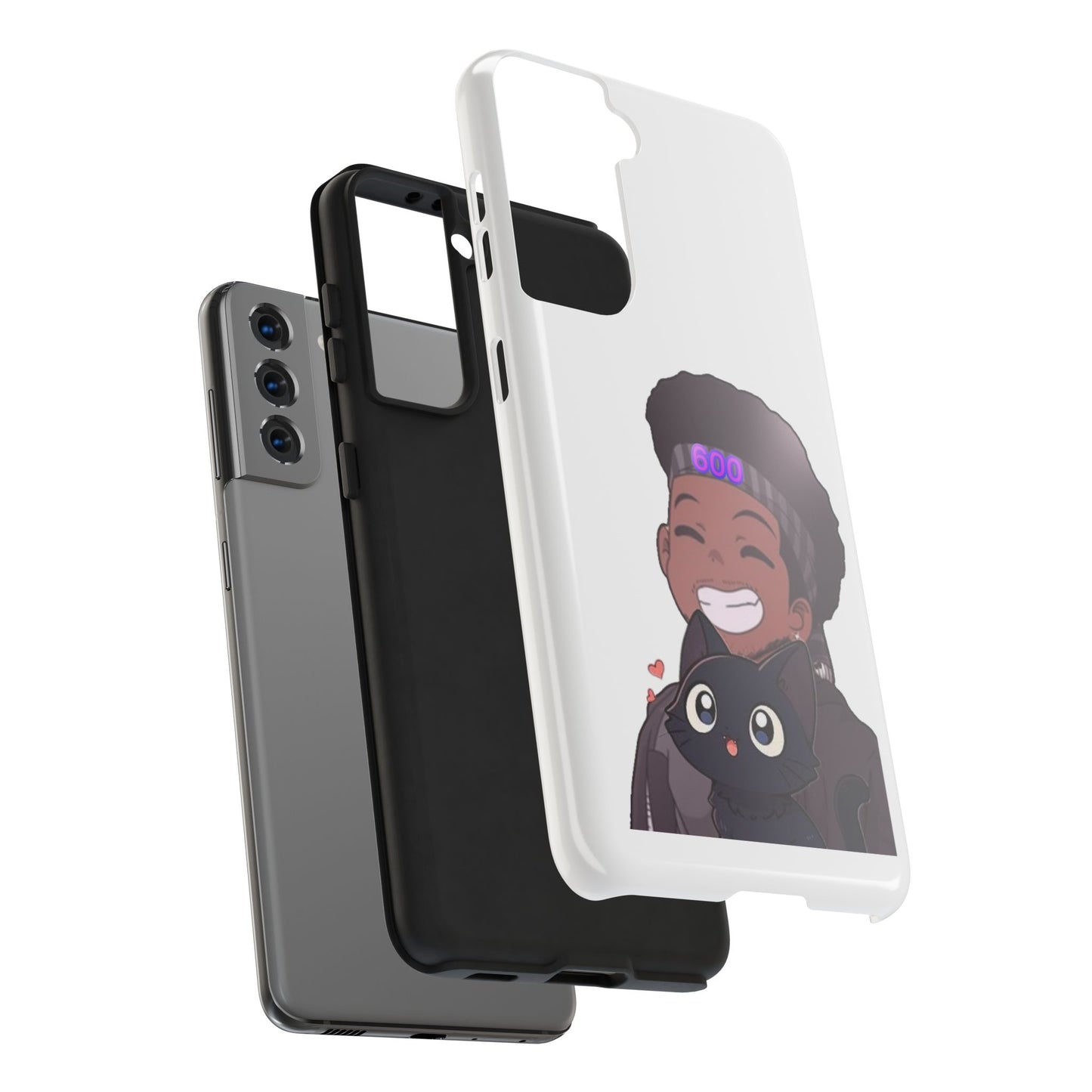 Black Cat Case (white)