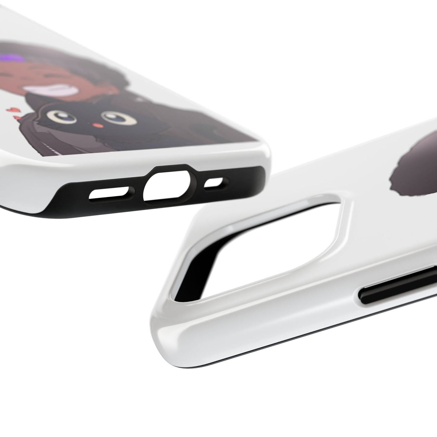 Black Cat Case (white)