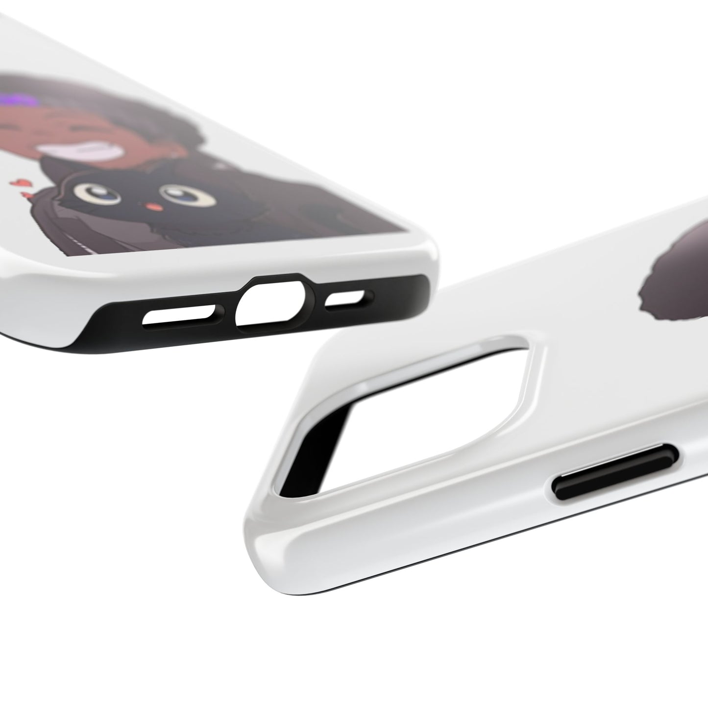 Black Cat Case (white)
