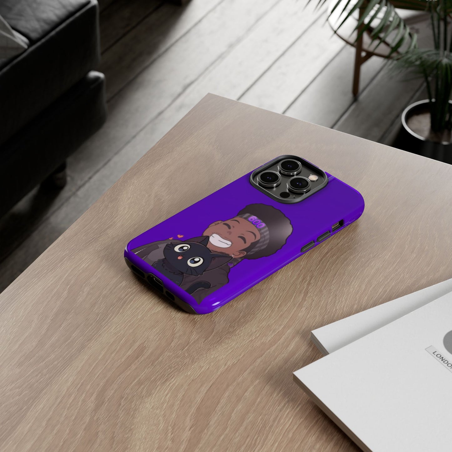 Black Cat Case (purple)