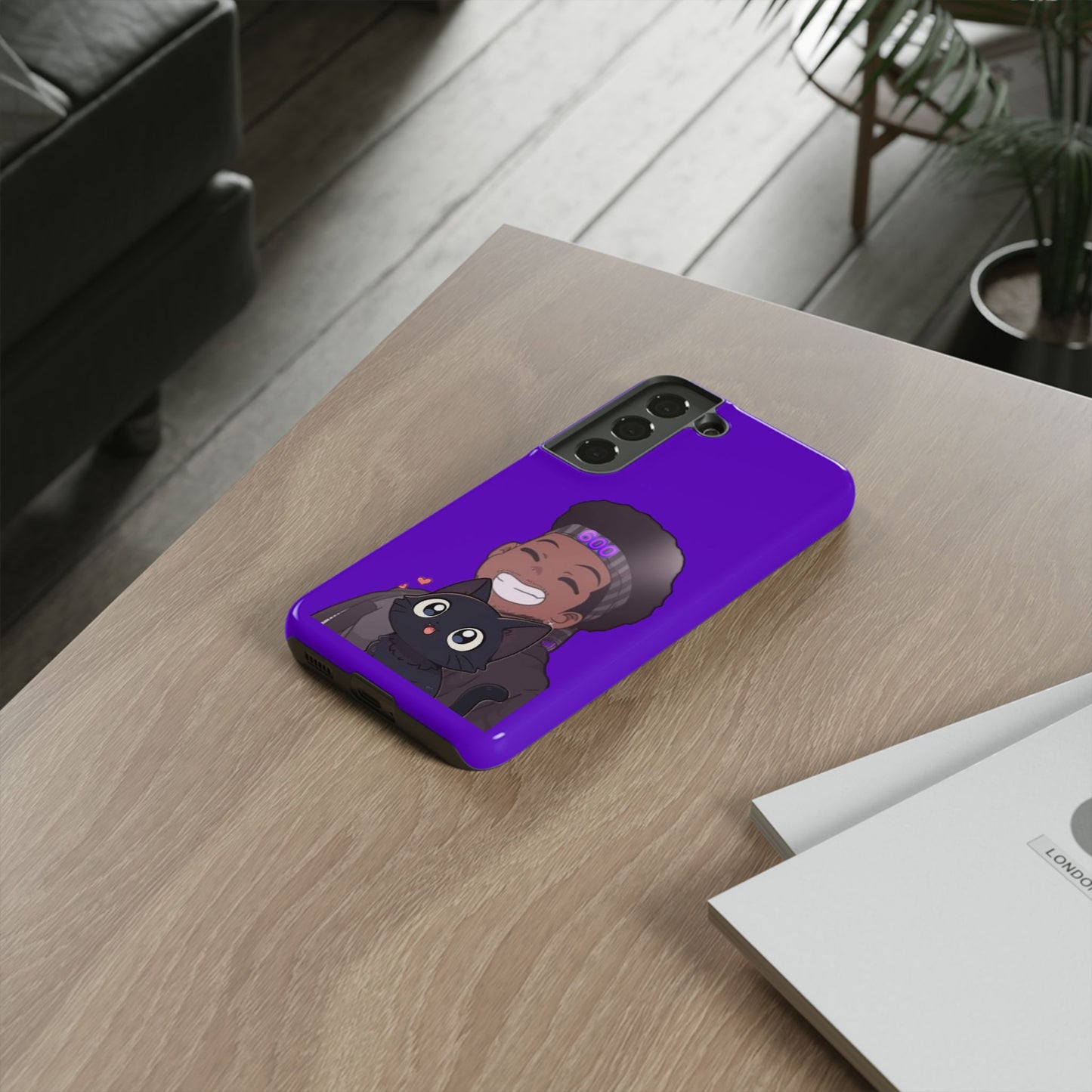 Black Cat Case (purple)