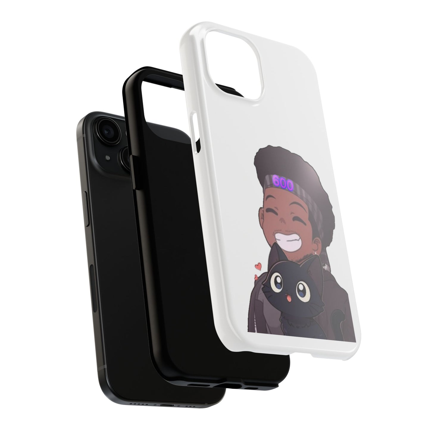 Black Cat Case (white)