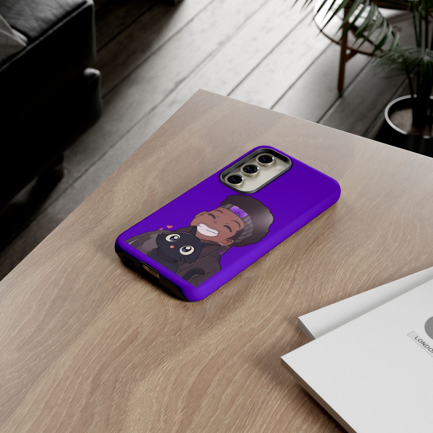Black Cat Case (purple)