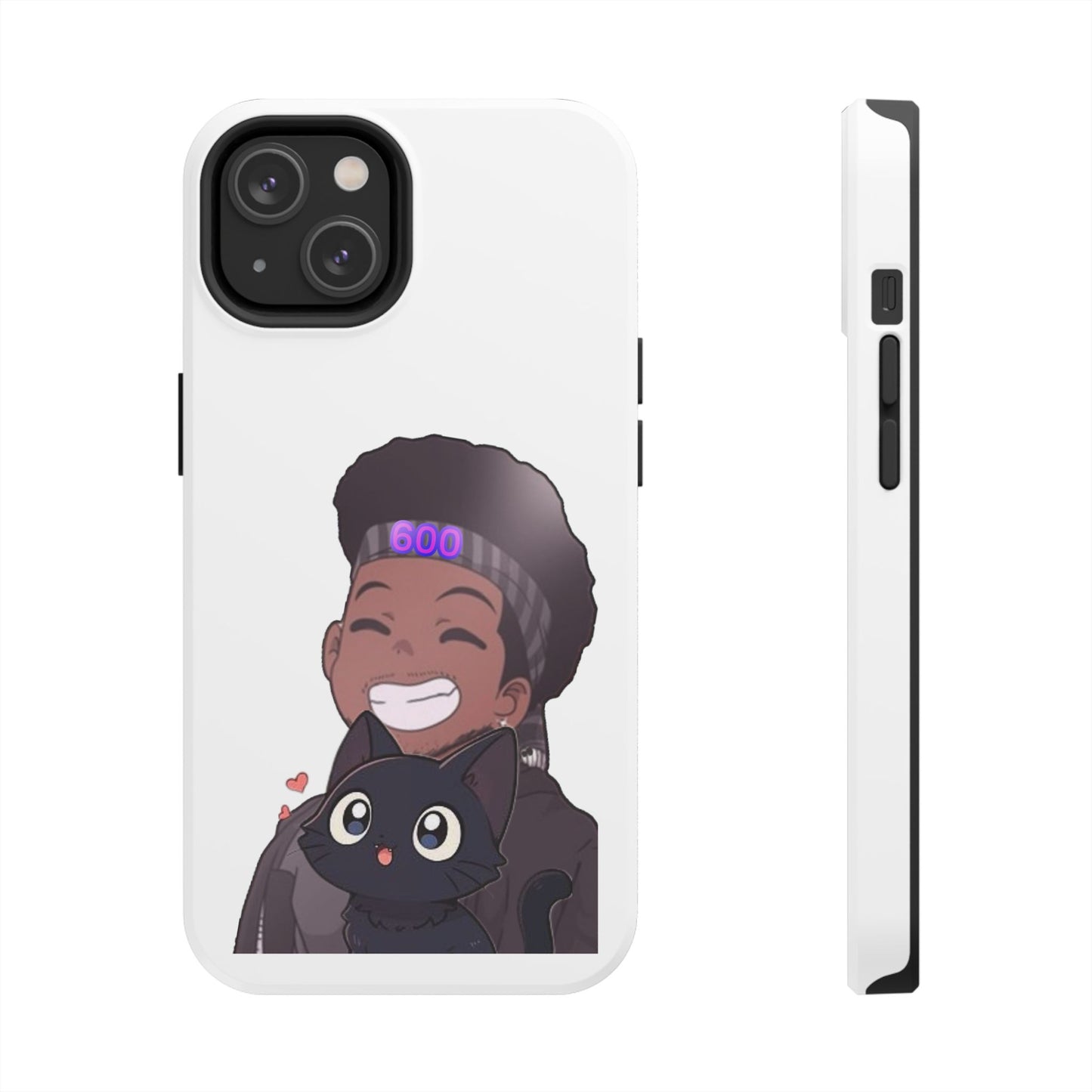 Black Cat Case (white)