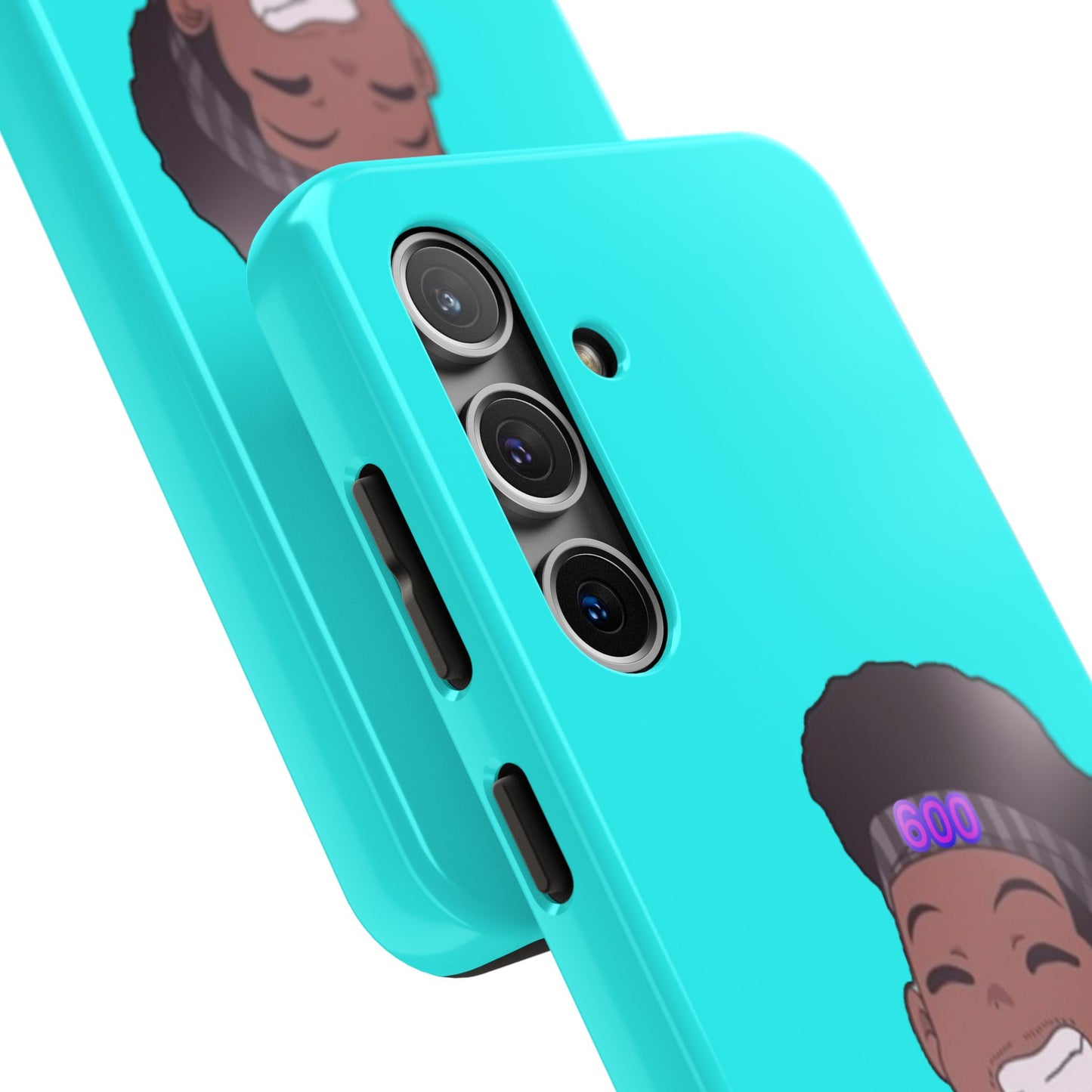 Black Cat Case (cyan)