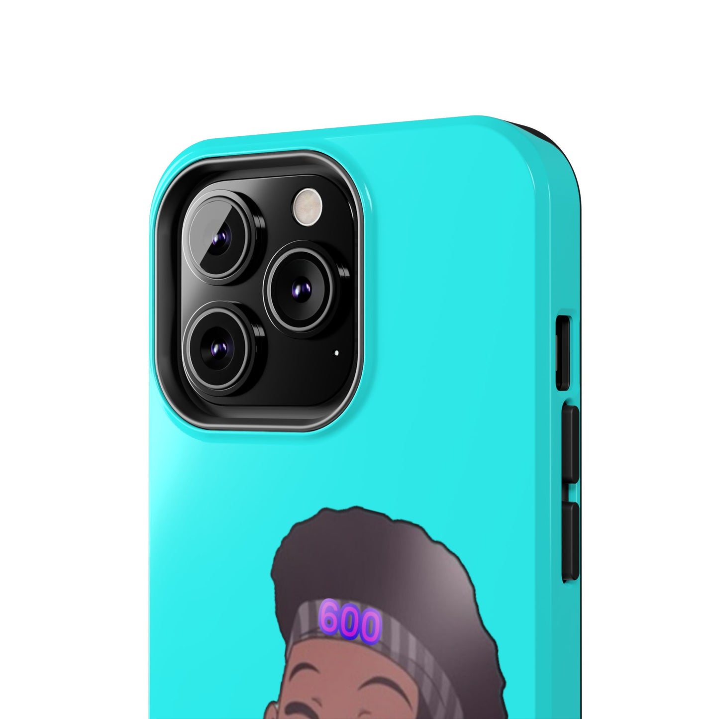 Black Cat Case (cyan)