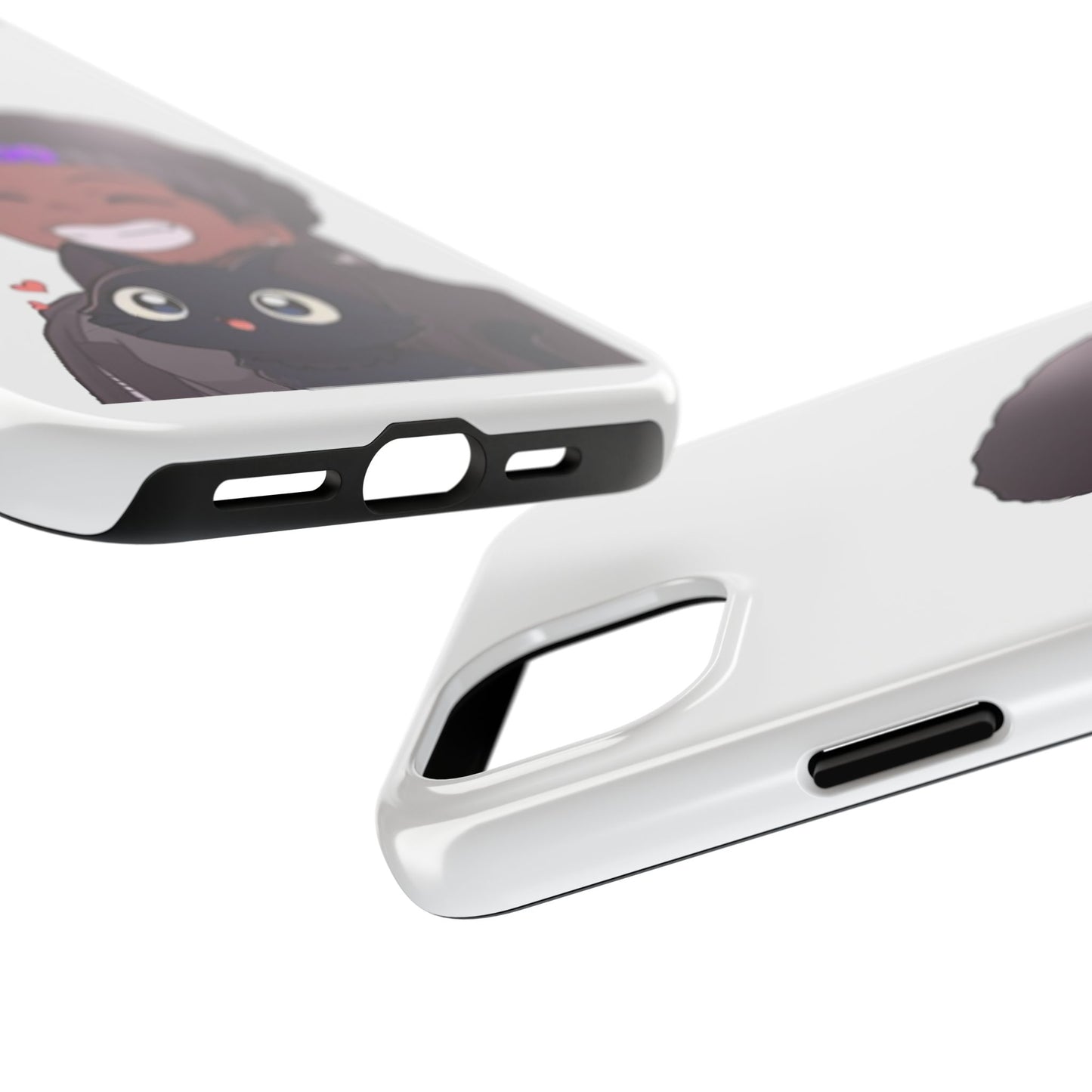 Black Cat Case (white)
