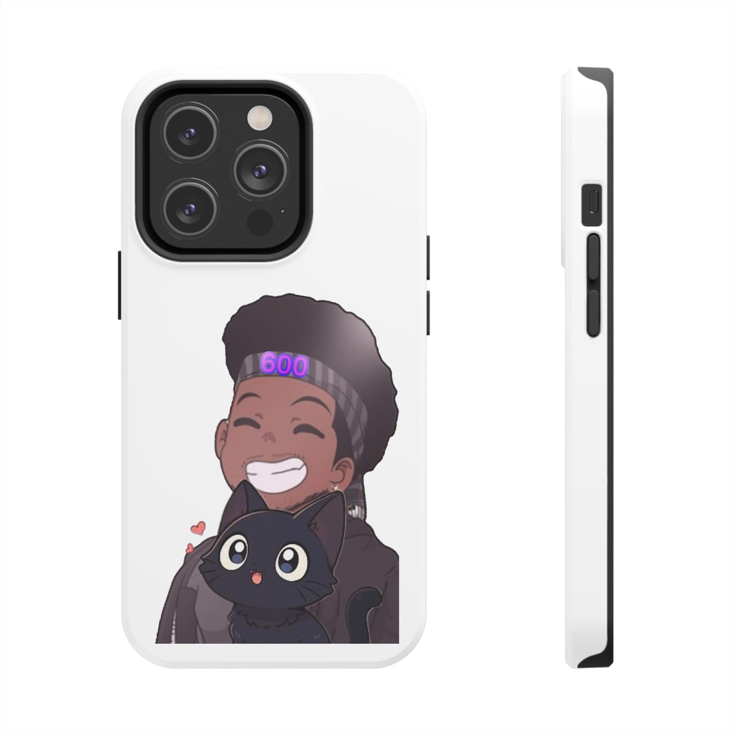 Black Cat Case (white)