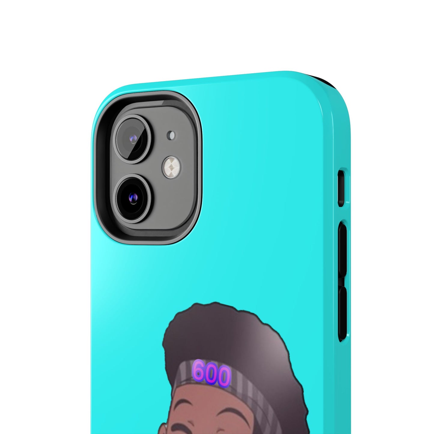 Black Cat Case (cyan)