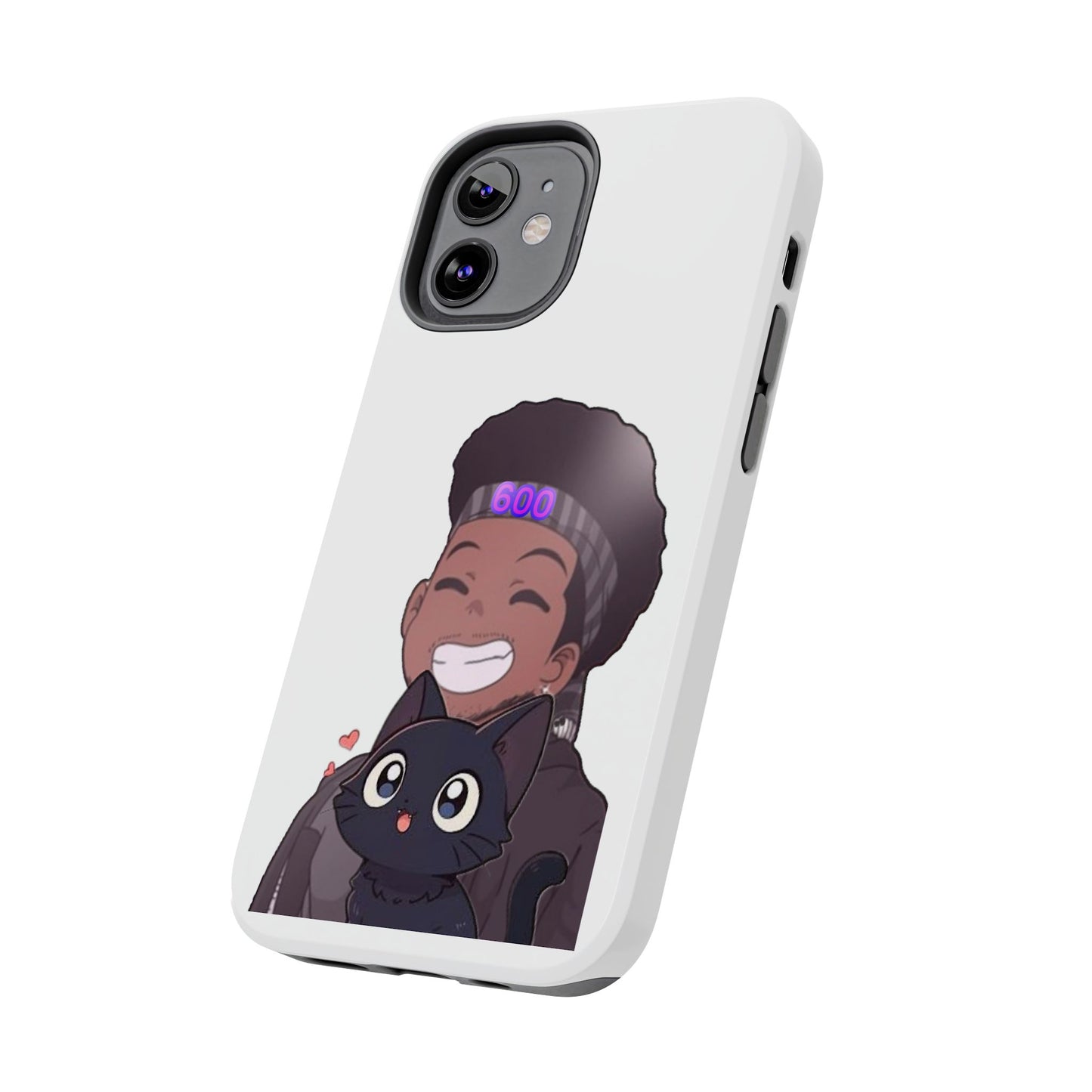 Black Cat Case (white)