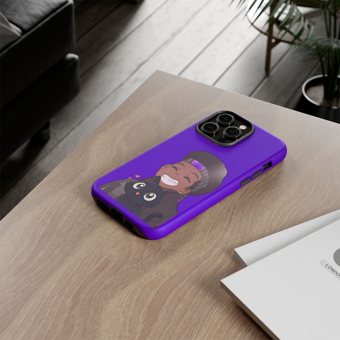 Black Cat Case (purple)