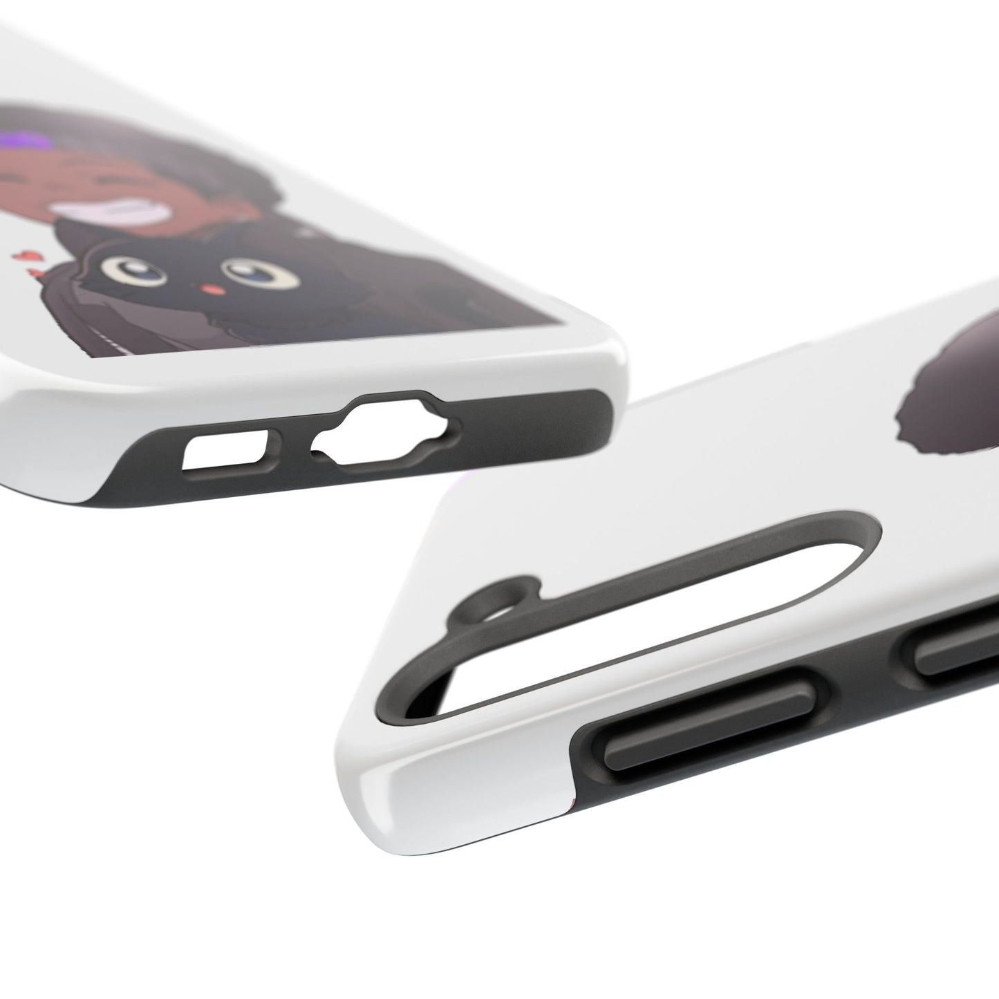 Black Cat Case (white)