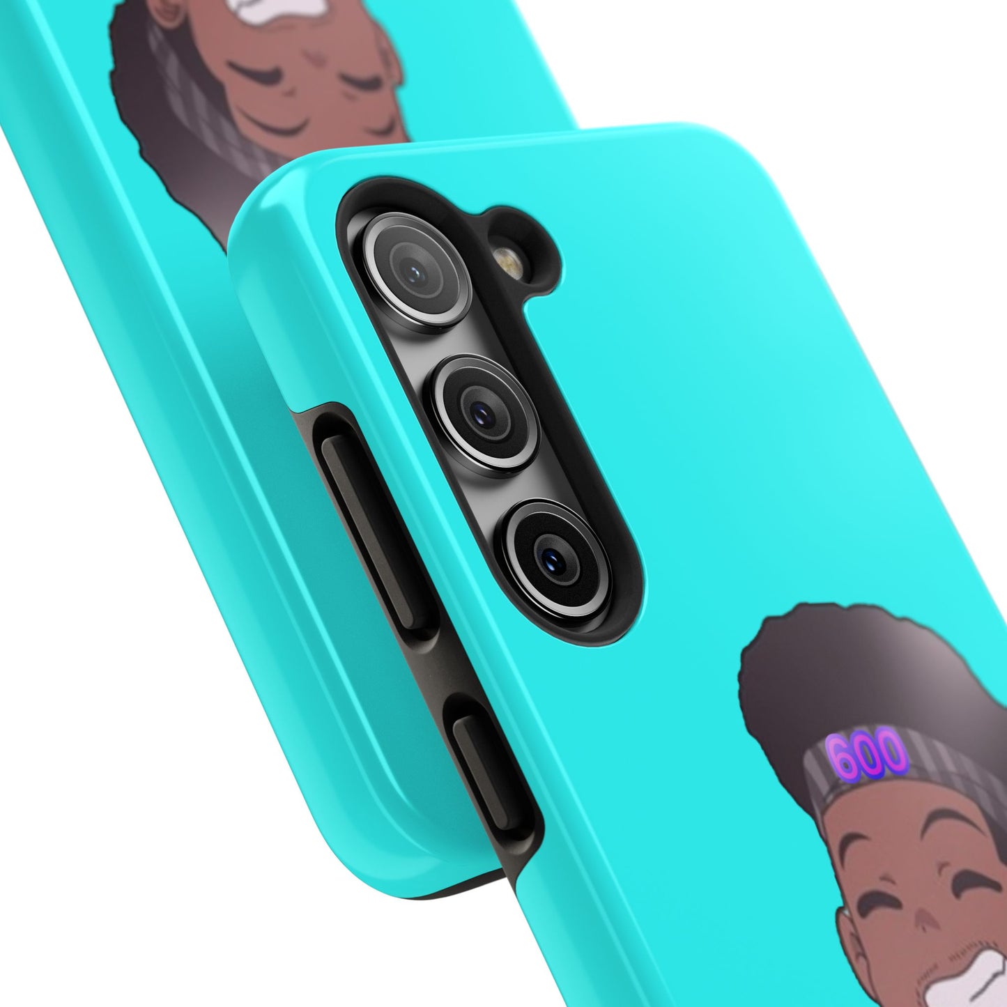 Black Cat Case (cyan)