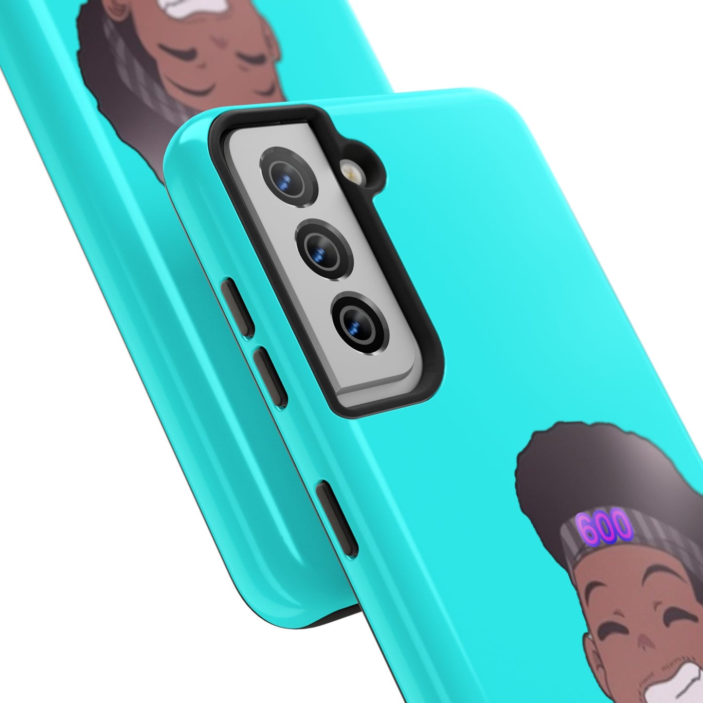 Black Cat Case (cyan)