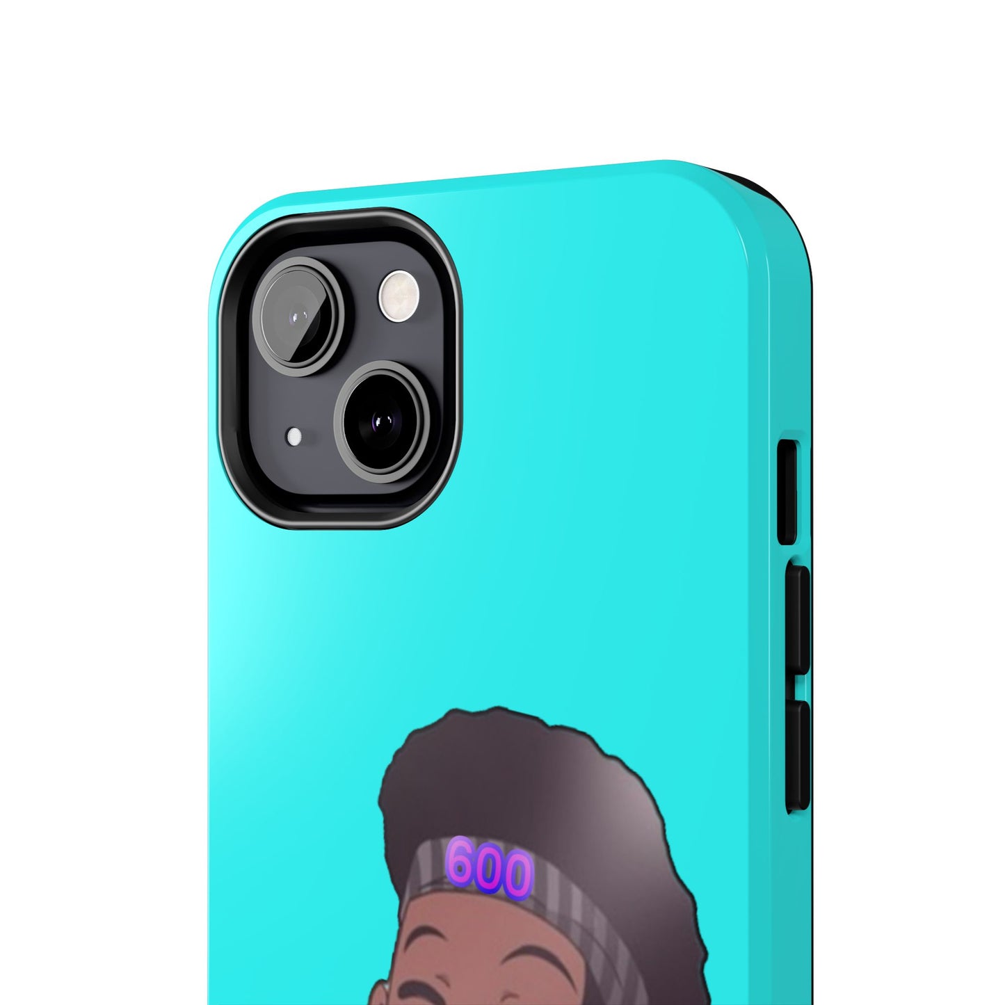 Black Cat Case (cyan)