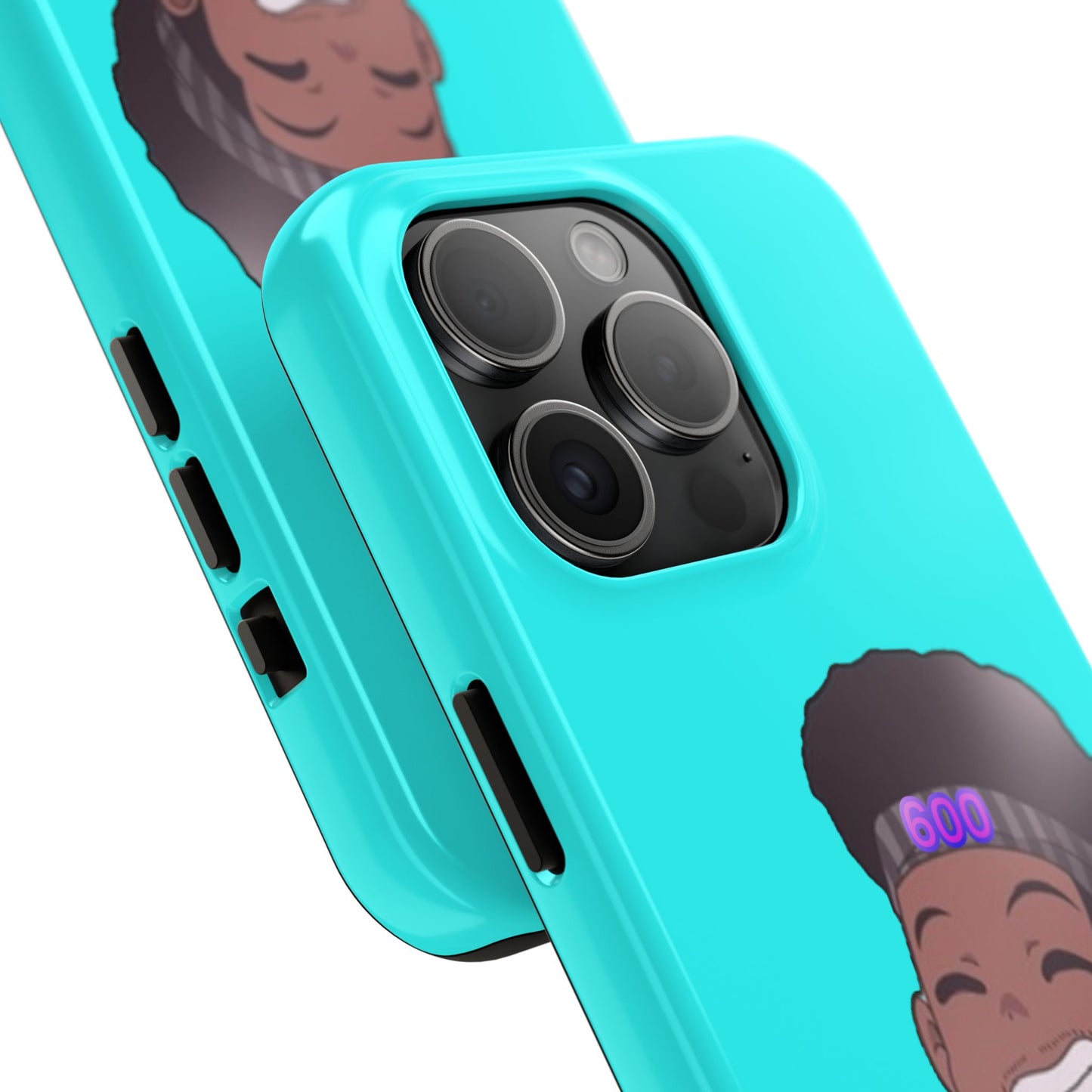 Black Cat Case (cyan)