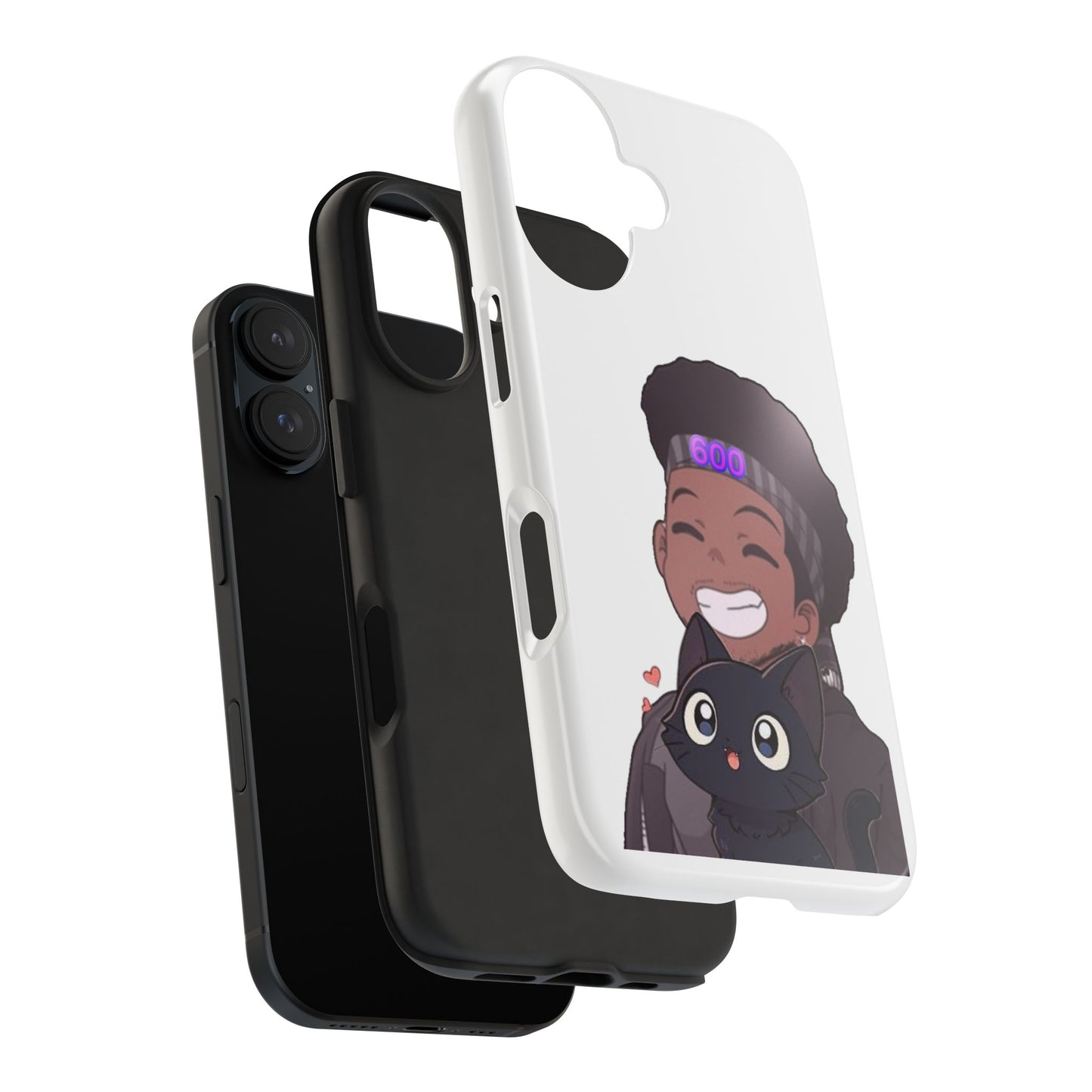 Black Cat Case (white)