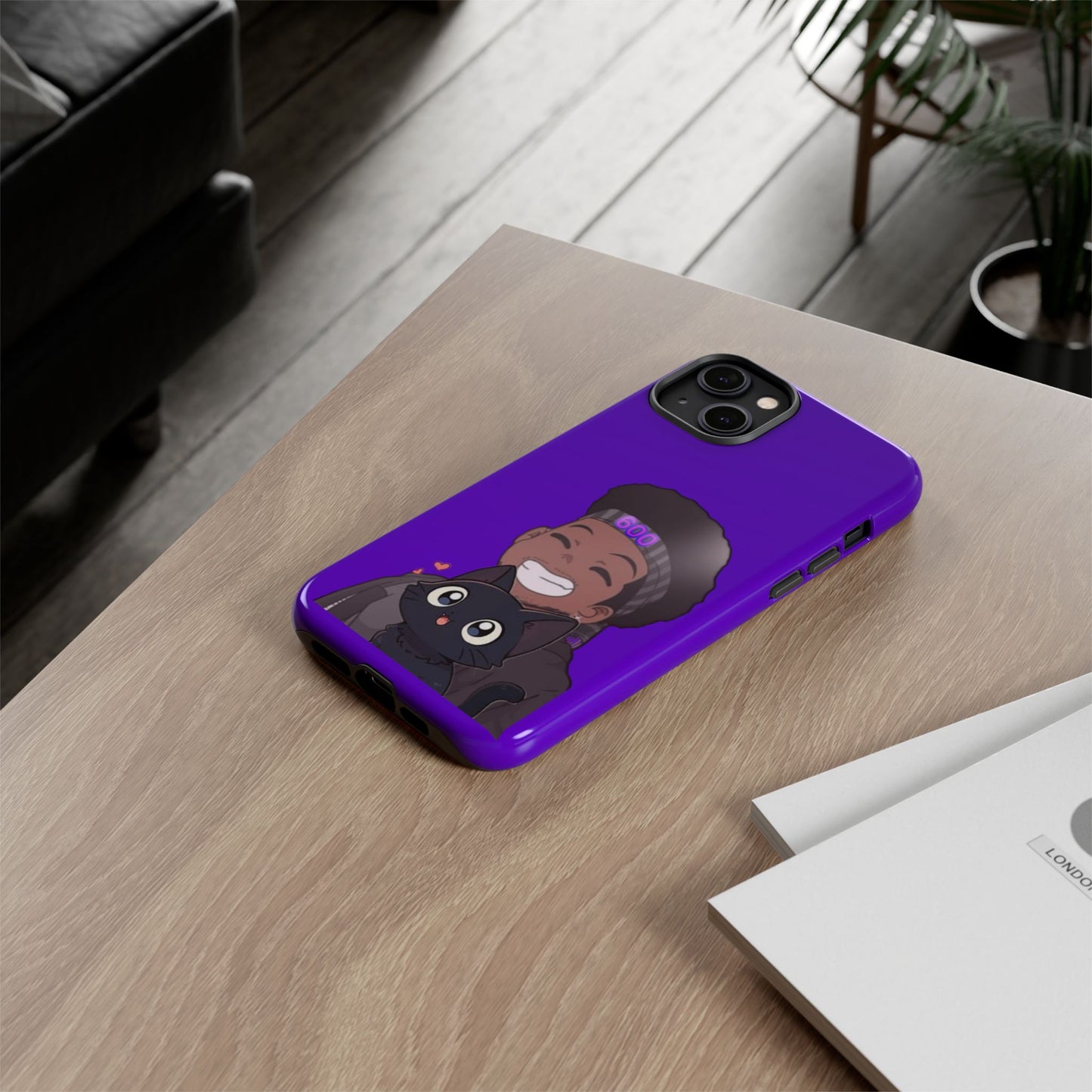 Black Cat Case (purple)