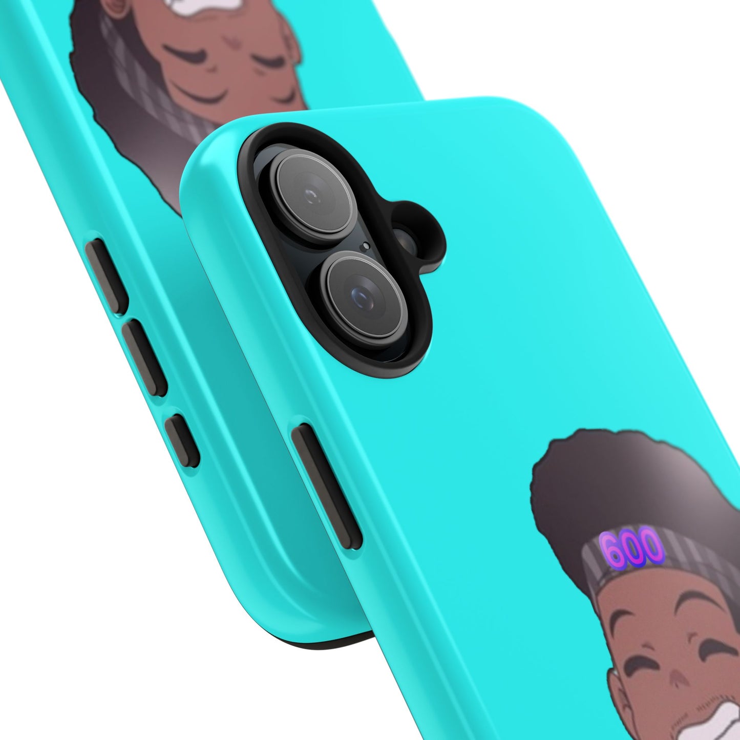 Black Cat Case (cyan)