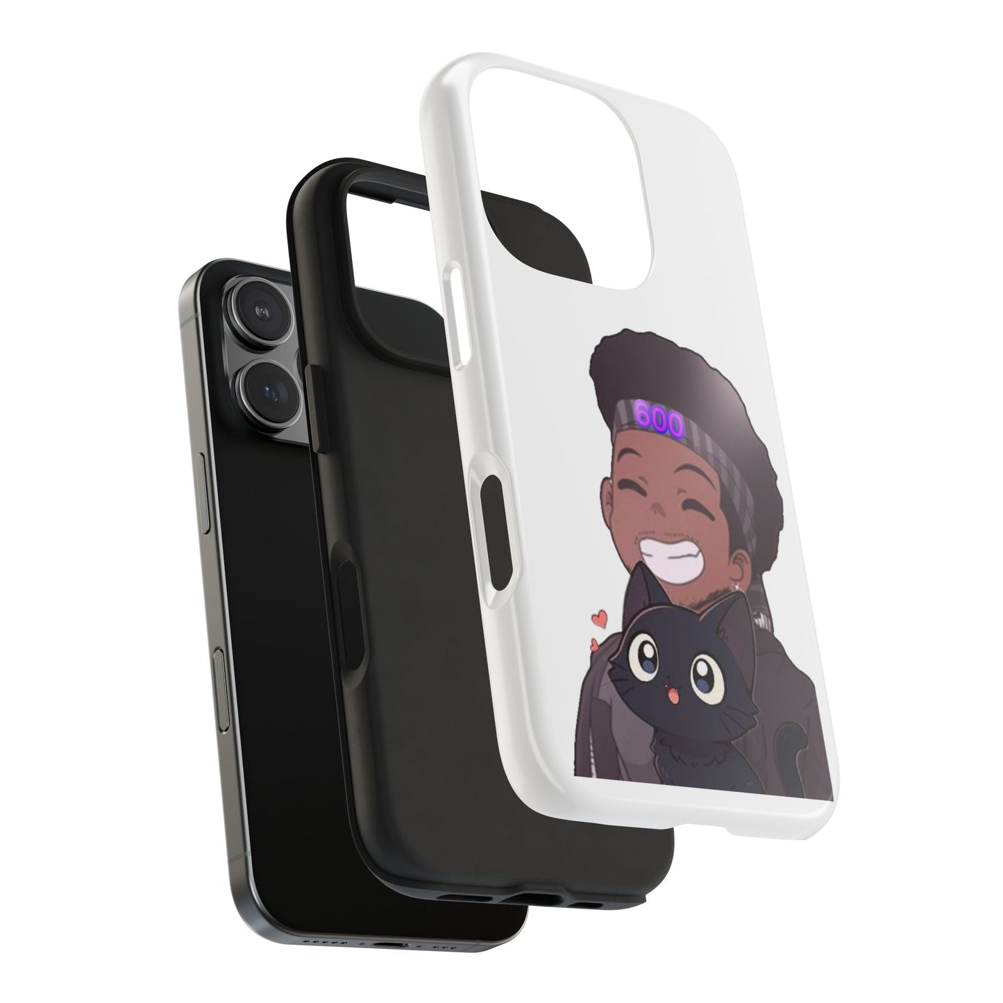 Black Cat Case (white)