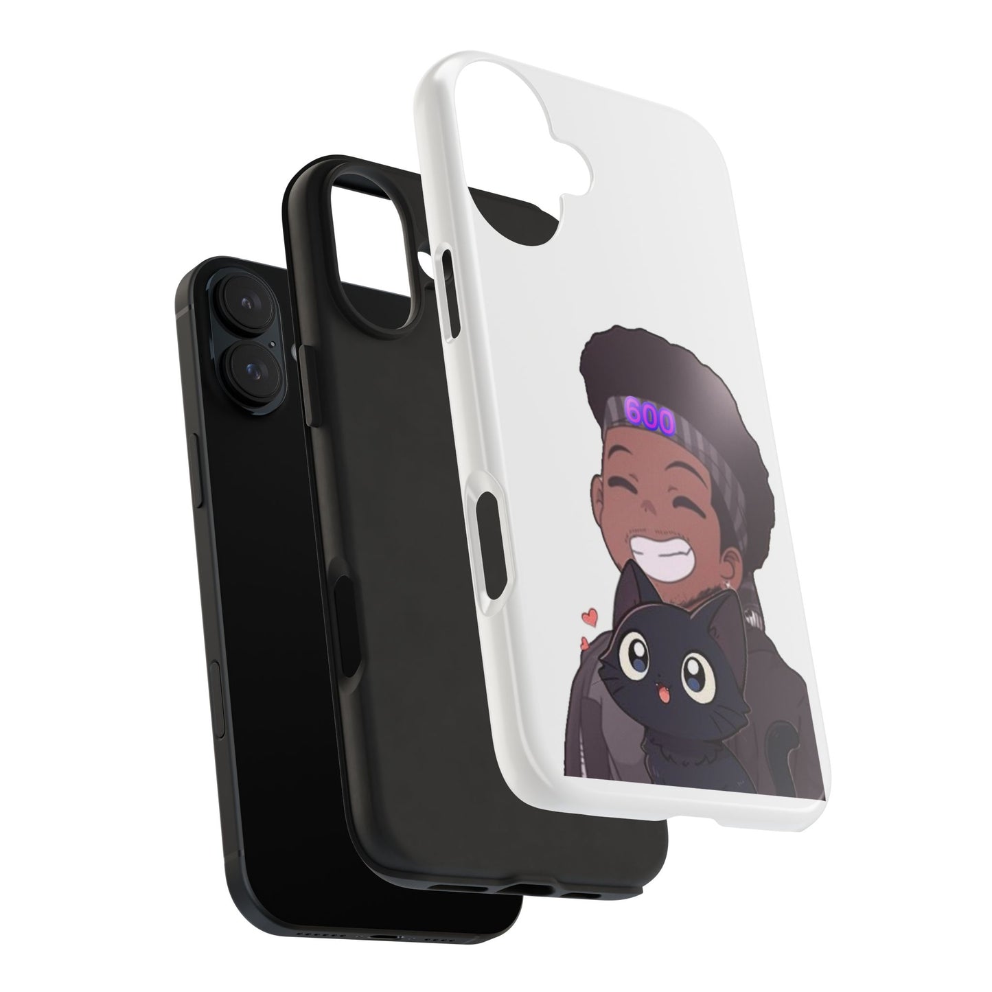 Black Cat Case (white)