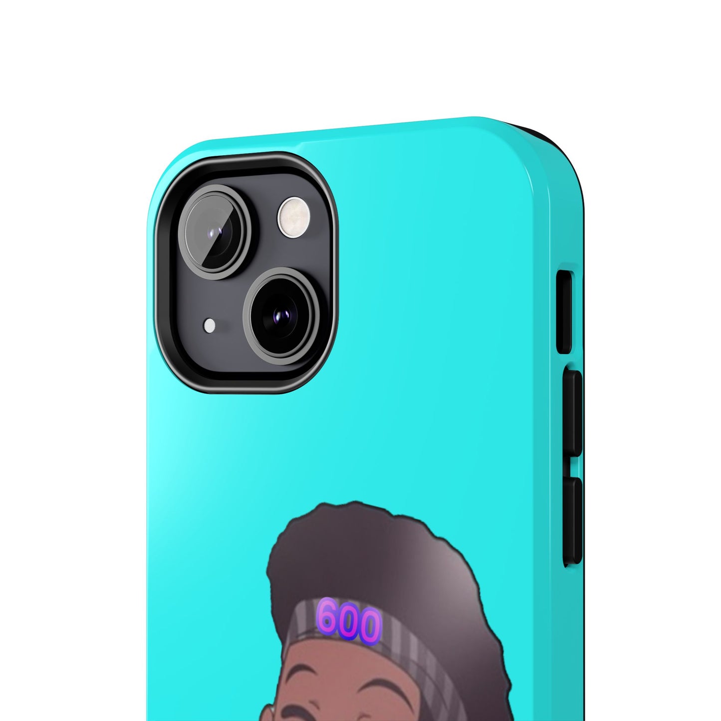 Black Cat Case (cyan)