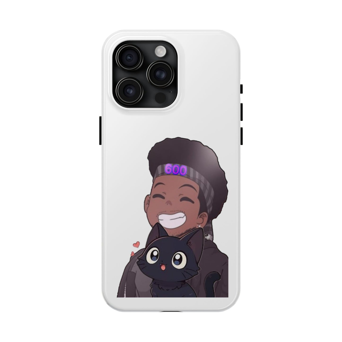 Black Cat Case (white)