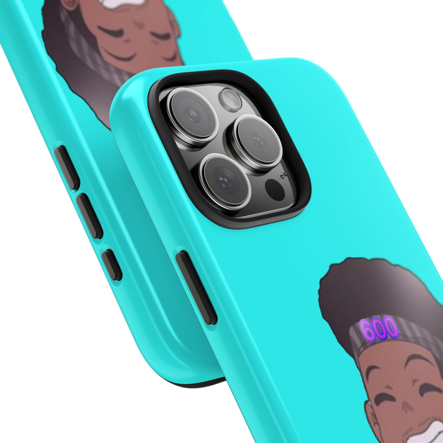 Black Cat Case (cyan)